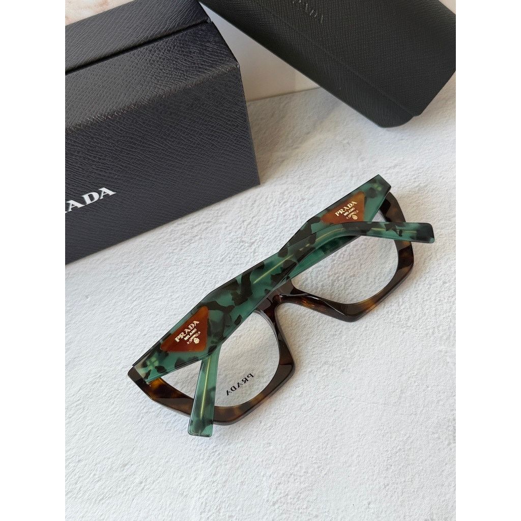 Prada NEW Prada PR09YV Havana Brown Green Eyeglasses Frames Size ONE SIZE - 3 Thumbnail