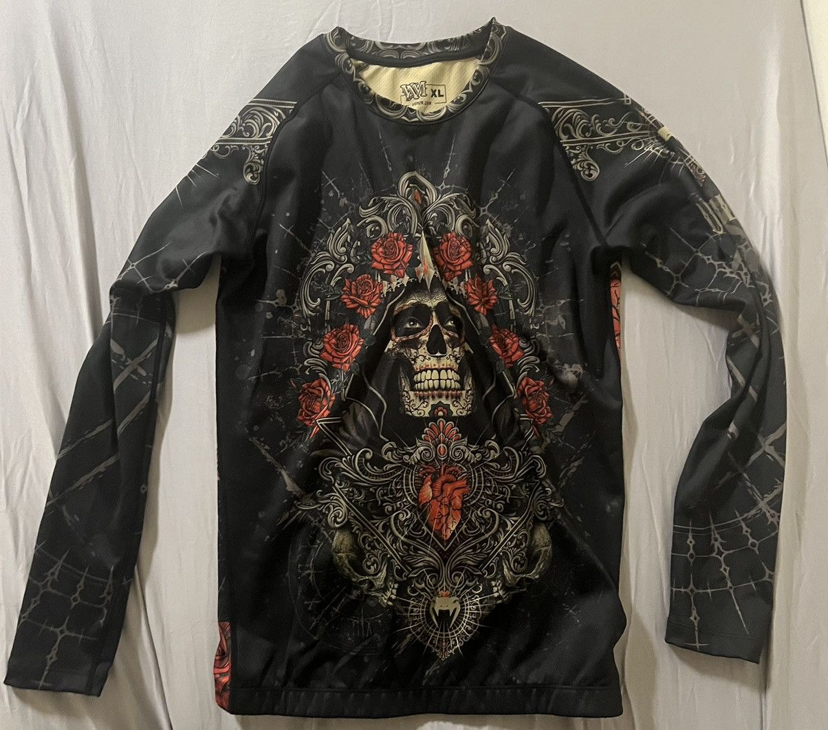 Nike × Under Armour Venum Santa Muerte 5.0 Men’s Long Sleeve Rashguard Size US L / EU 52-54 / 3 - 3 Thumbnail