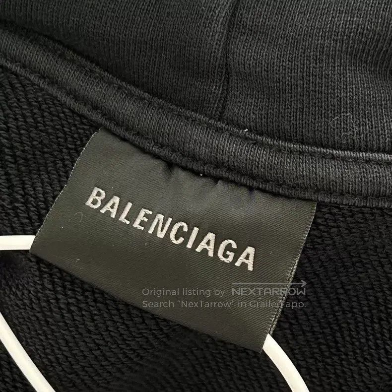 Balenciaga Balenciaga Logo Printed Black Hoodie with Front and Back D Size US S / EU 44-46 / 1 - 3 Thumbnail