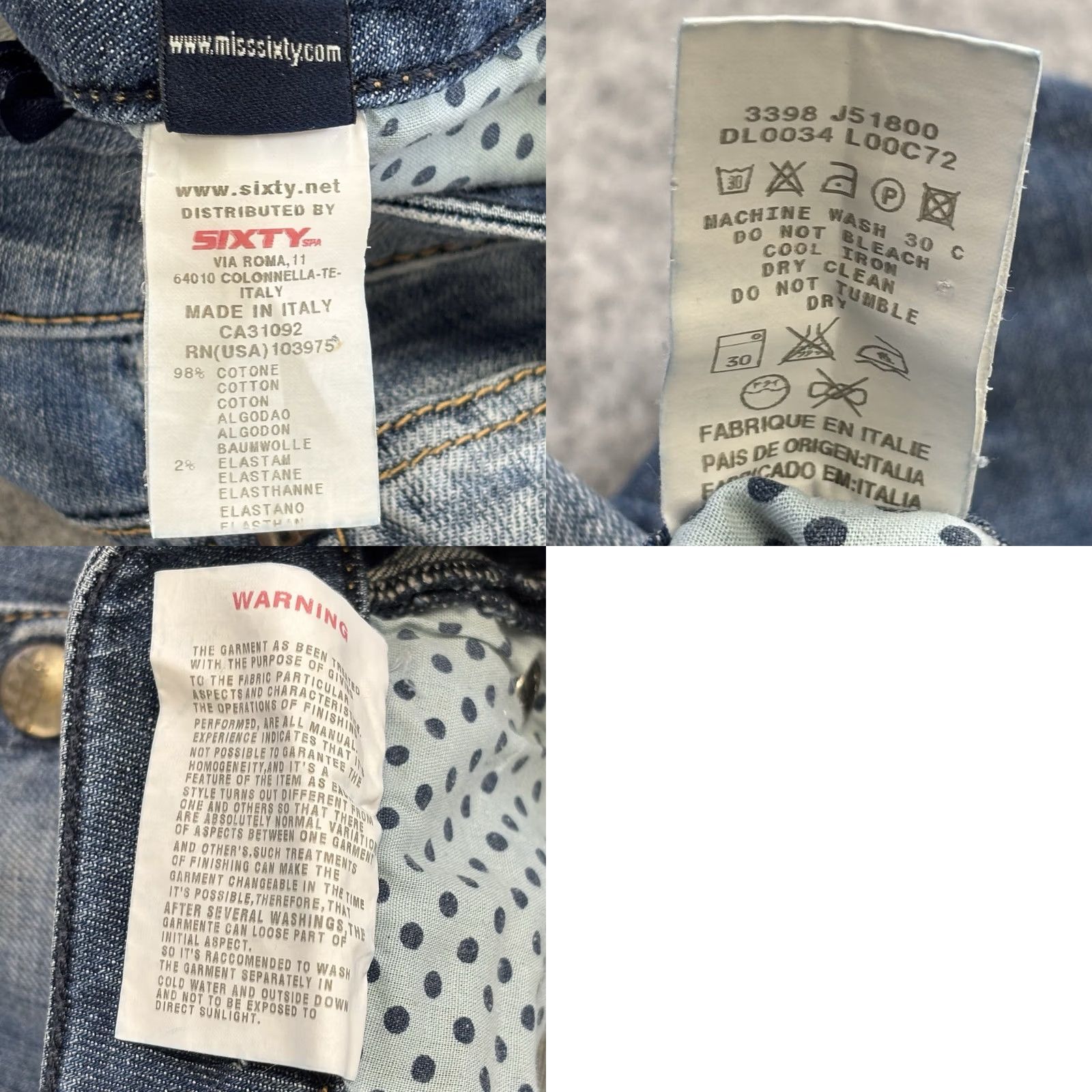 Miss Sixty Miss Sixty Denim Mini Shorts W26 Women Blue Retro Y2K Vintage Summer (Regular) Womens Size 26" / US 2 / IT 38 - 9 Thumbnail