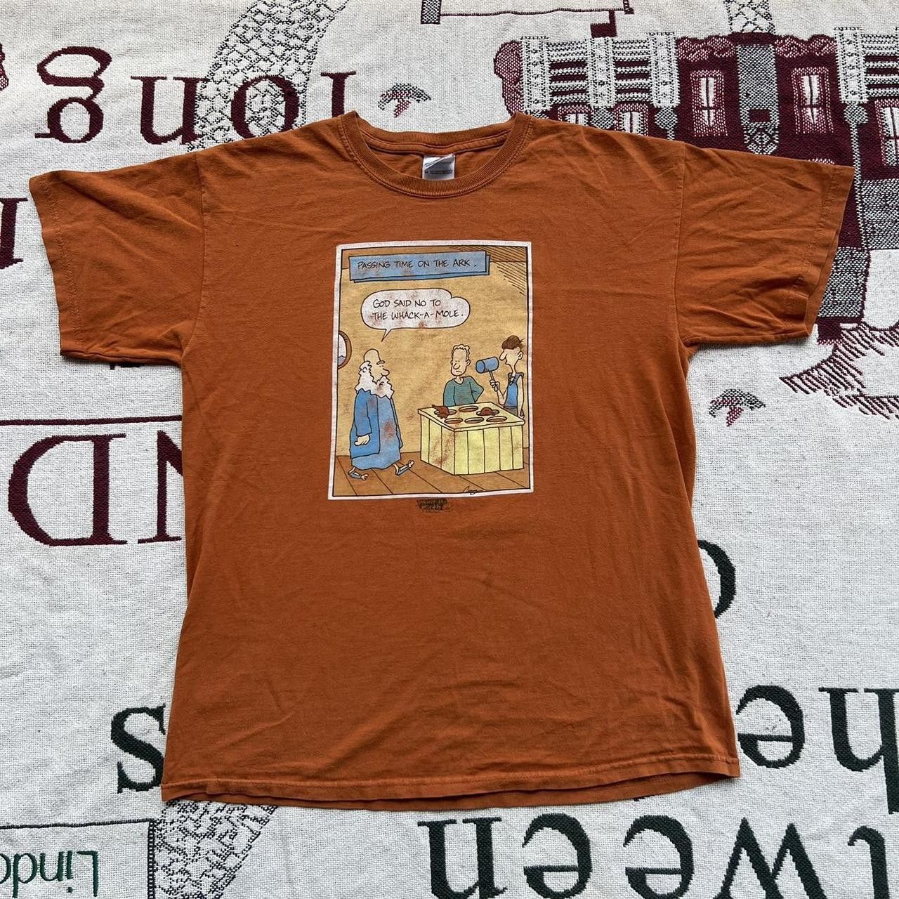 Vintage Crazy Vintage 2000s/Y2K Funny God Said No To Whack A Mole Noah’s Ark inherit the mirth Orange t shirt Size US M / EU 48-50 / 2 - 1 Thumbnail