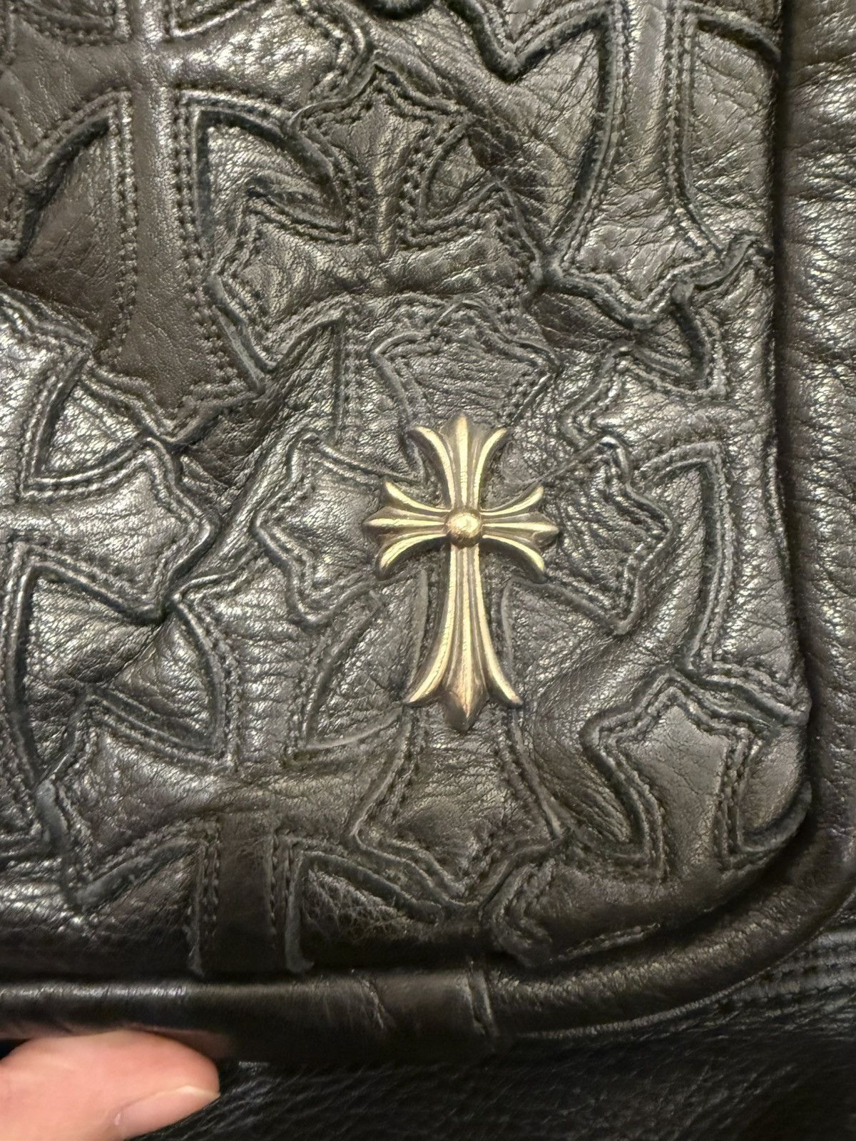 Chrome Hearts 7th Grade Cross Patched Leather Backpack Size ONE SIZE - 7 Thumbnail