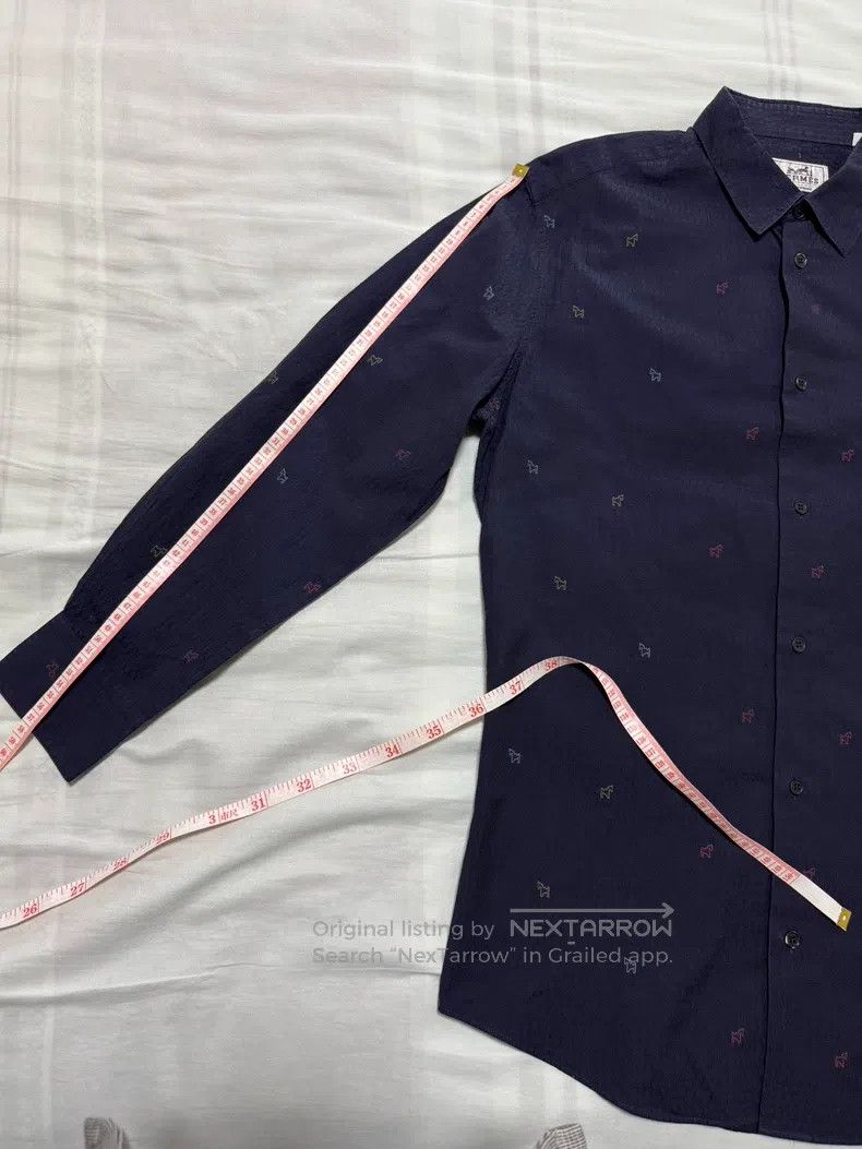 Hermes Hermes size 39 Embroidered jacquard shirt with raised patte Size US M / EU 48-50 / 2 - 6 Thumbnail