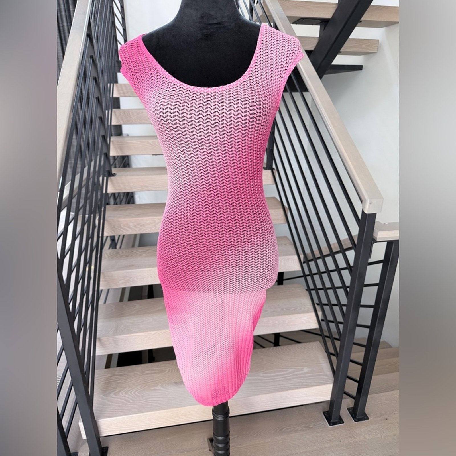 Other New Y2K Pink Ombre Knit Dress Bach Vacation Cover Up size XS Size ONE SIZE - 1 Thumbnail
