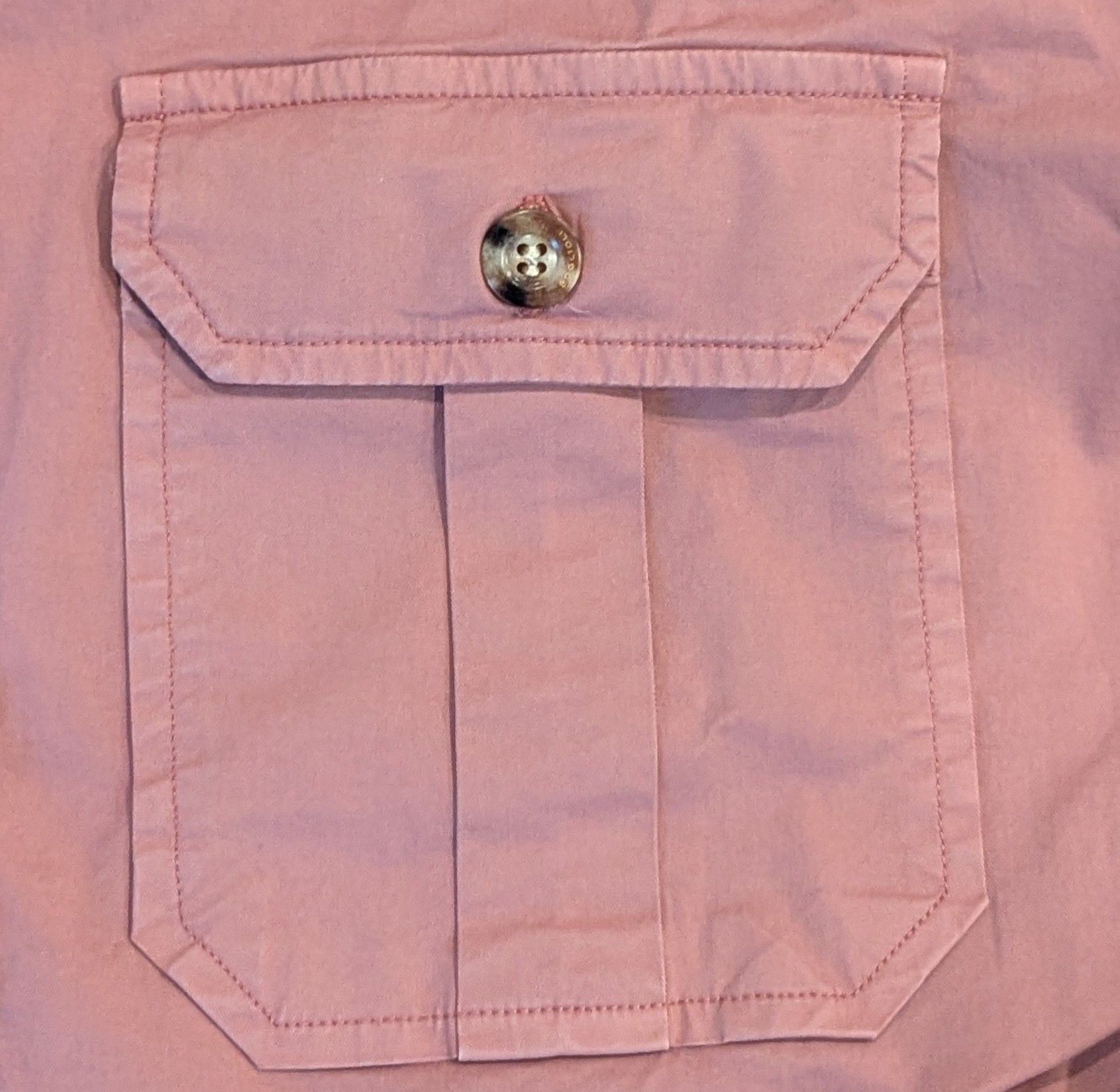 Boglioli BOGLIOLI Stretch Cotton Button Front Overshirt Pink Medium Size US M / EU 48-50 / 2 - 2 Thumbnail