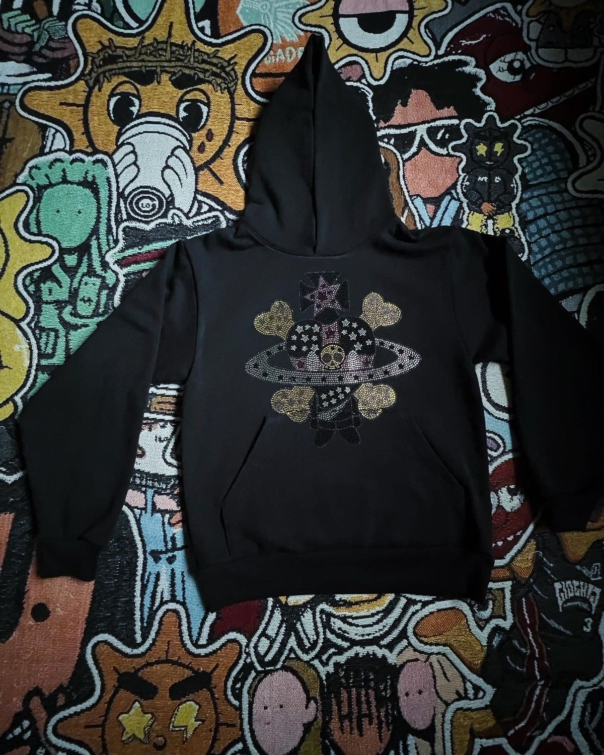 Sukamii ⚰️Sukamii Rhinestone DeadHeart Hoodie⚰️ Size US S / EU 44-46 / 1 - 5 Thumbnail