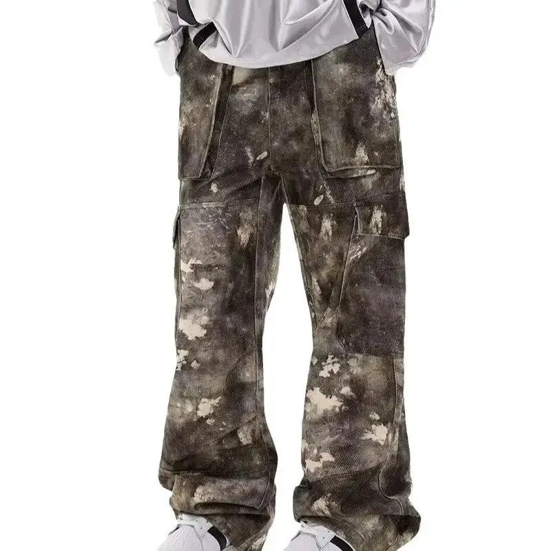Japanese Brand Retro loose camouflage pocket jeans Size US 32 / EU 48 - 4 Thumbnail
