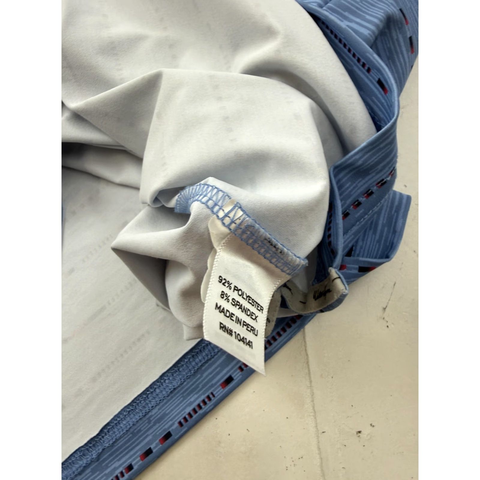 Vintage Walter Hagen Polo Shirt Mens XL Blue Striped Geometric Golf Performance Stretch Shirt Size US XL / EU 56 / 4 - 7 Thumbnail