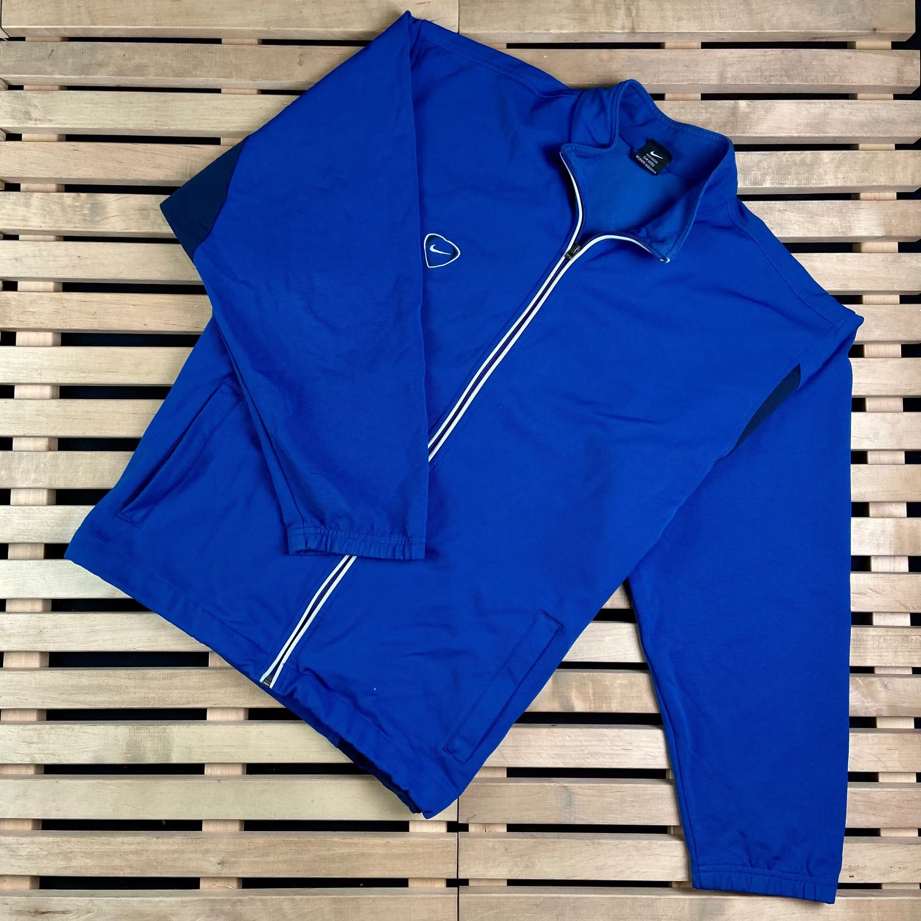 Nike × Vintage Mens Bomber Top Tracksuit Nike Vintage Size L Size US M / EU 48-50 / 2 - 1 Thumbnail