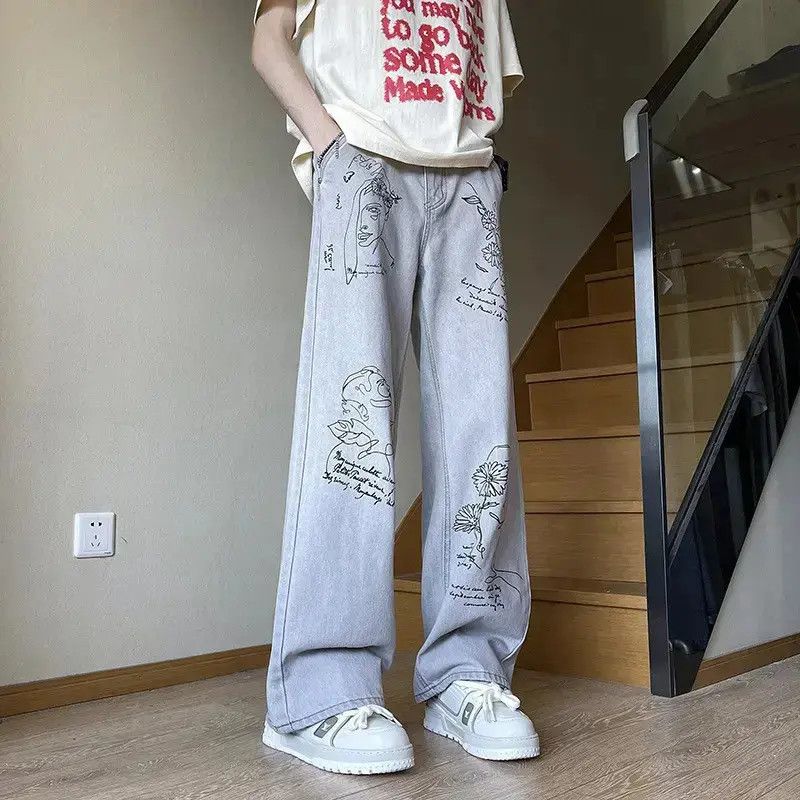 Japanese Brand Retro straight leg wide leg slightly flared jeans Size US 32 / EU 48 - 2 Thumbnail