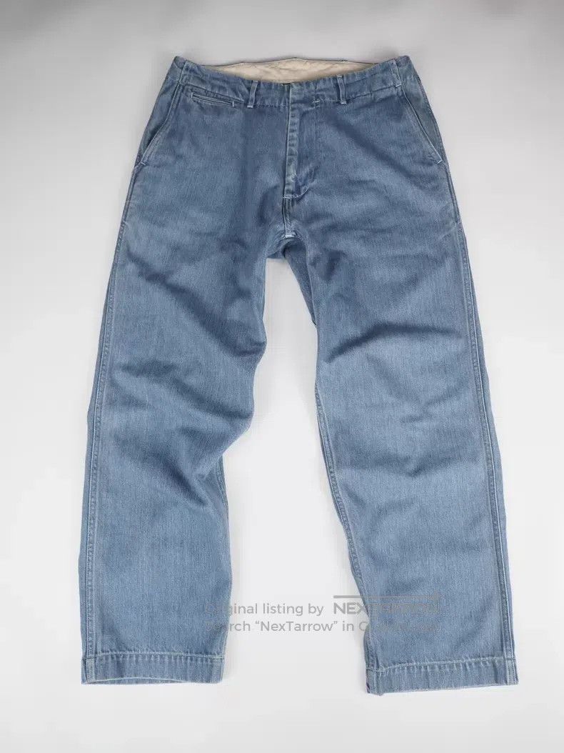 Nanamica nanamica Blue Denim Wide Leg Pants Size US 32 / EU 48 - 1 Thumbnail