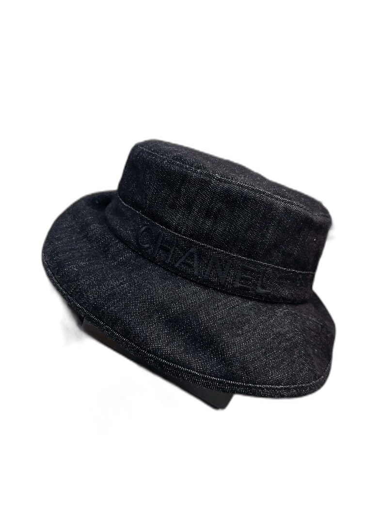 Chanel Chanel Black Logo Denim Fisherman Hat M Size Size ONE SIZE - 1 Thumbnail