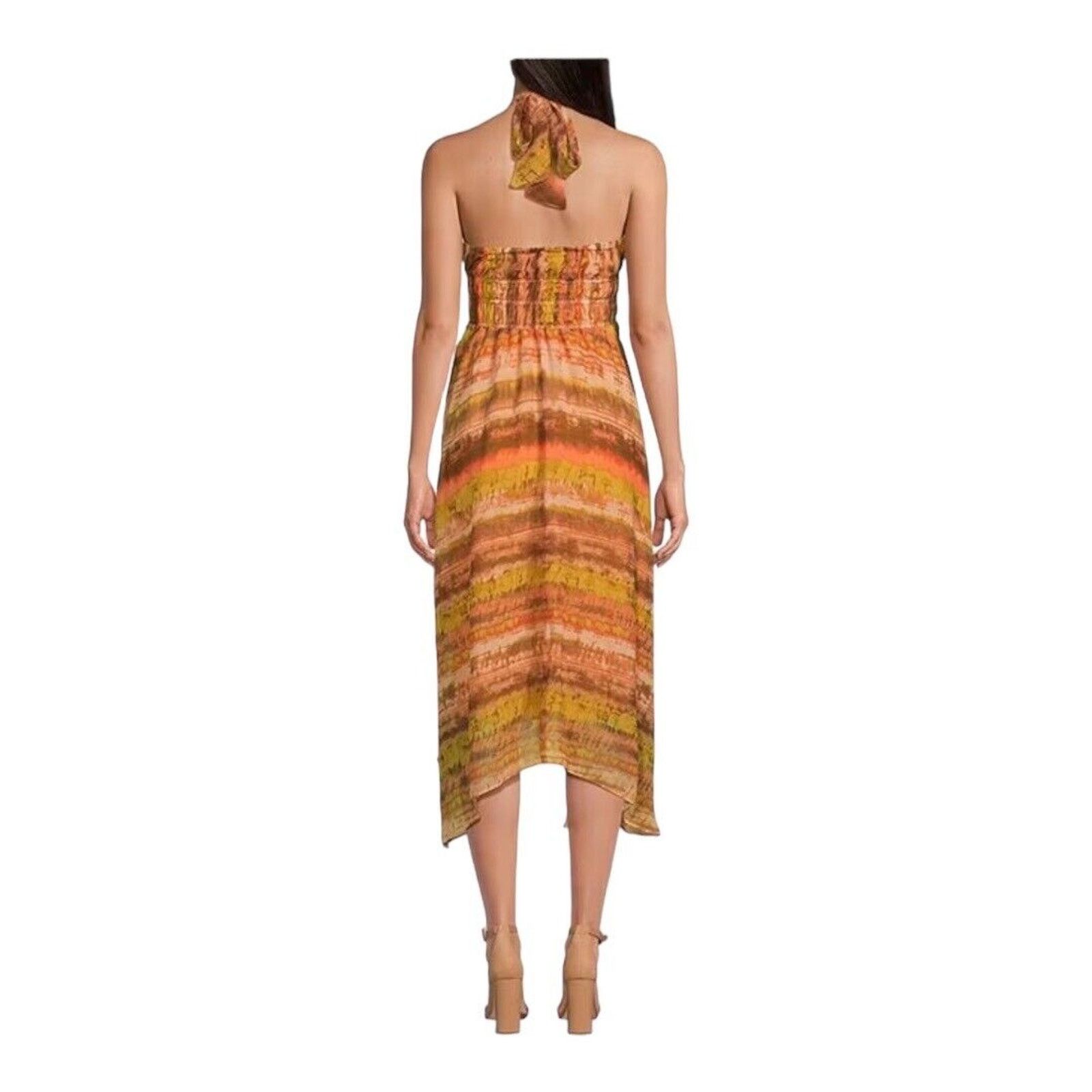Taylor Byrd Taylor Halter Sleeveless Smocked Handkerchief Dress NWT Size M / US 6-8 / IT 42-44 - 2 Thumbnail