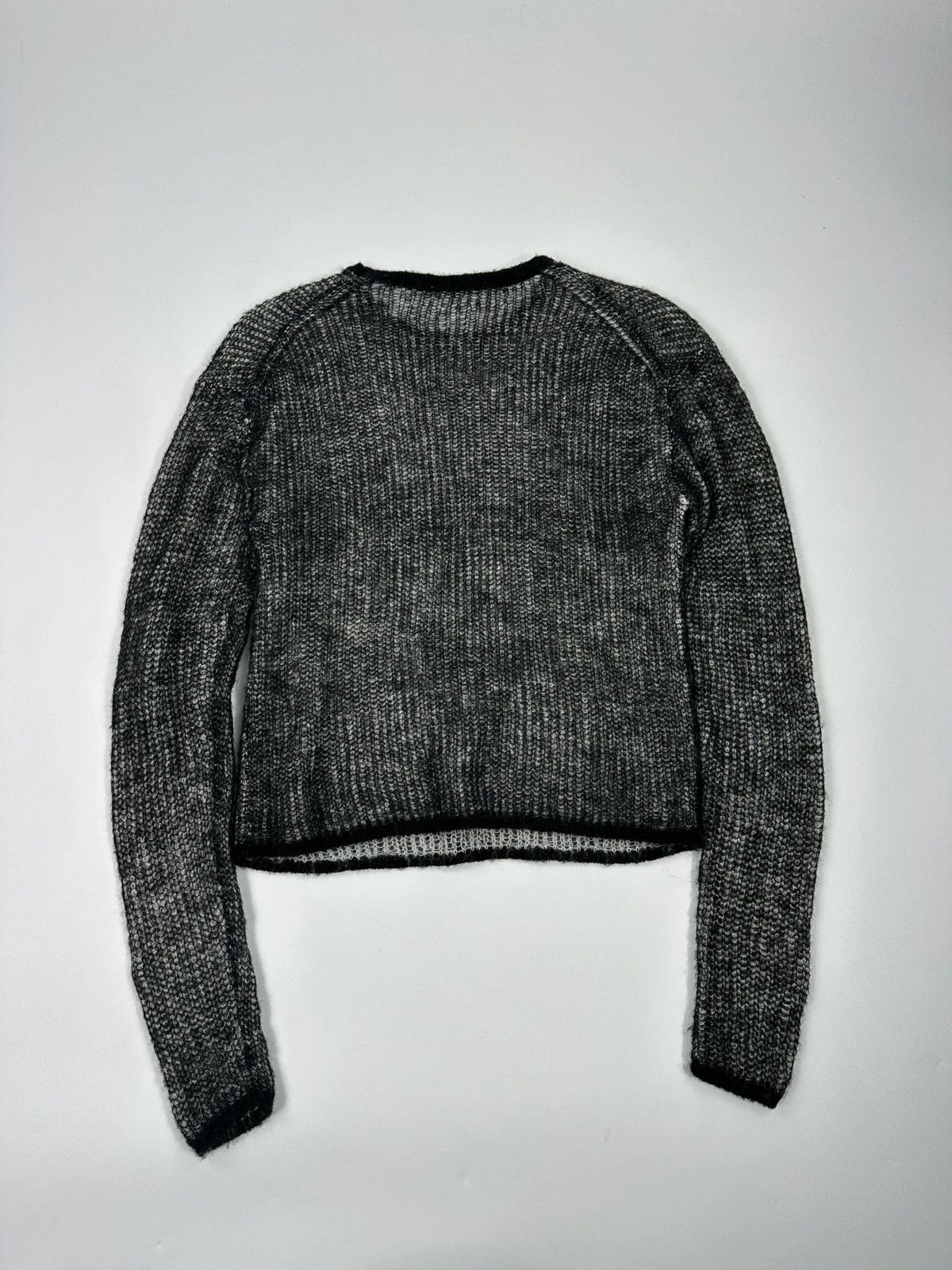 Acne Studios Acne Studio 00’s Black & White Mesh Cashmere & Wool Sweater Size S / US 4 / IT 40 - 4 Thumbnail