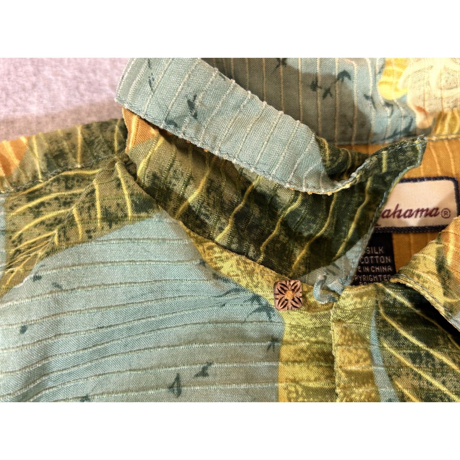 Tommy Bahama Tommy Bahama Shirt Mens Medium Floral Silk Cotton Hawaiian Camp Aloha Loop Collar Size US M / EU 48-50 / 2 - 3 Thumbnail