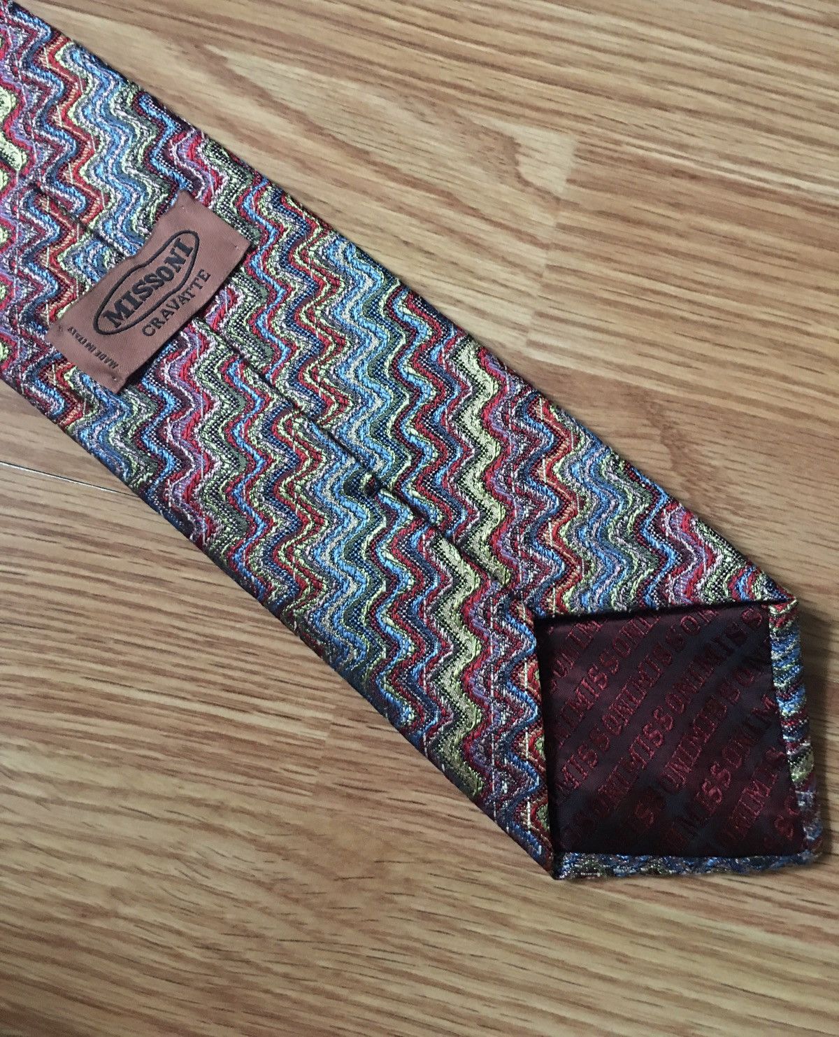 Missoni Missoni Cravatte Mens Silk Tie Necktie Zig Zag Size ONE SIZE - 3 Thumbnail