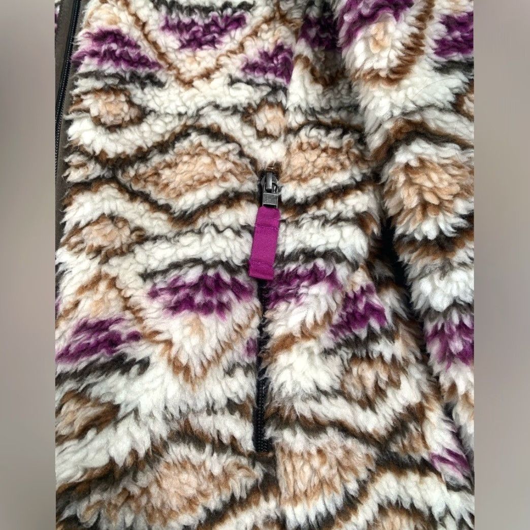 Patagonia PATAGONIA Fleece Jacket Deep Pile Aztec Brown Polyester Women S Small Size S / US 4 / IT 40 - 4 Thumbnail