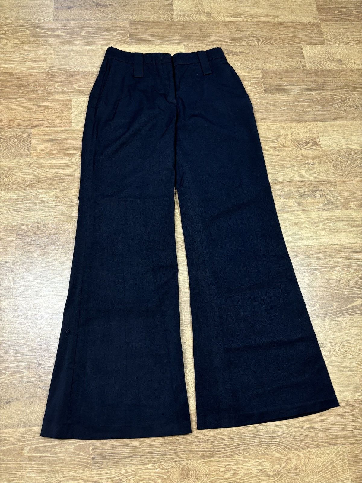 Prada Prada Milano Navy Wide Leg Pantalon Size 27" / US 4 / IT 40 - 3 Thumbnail