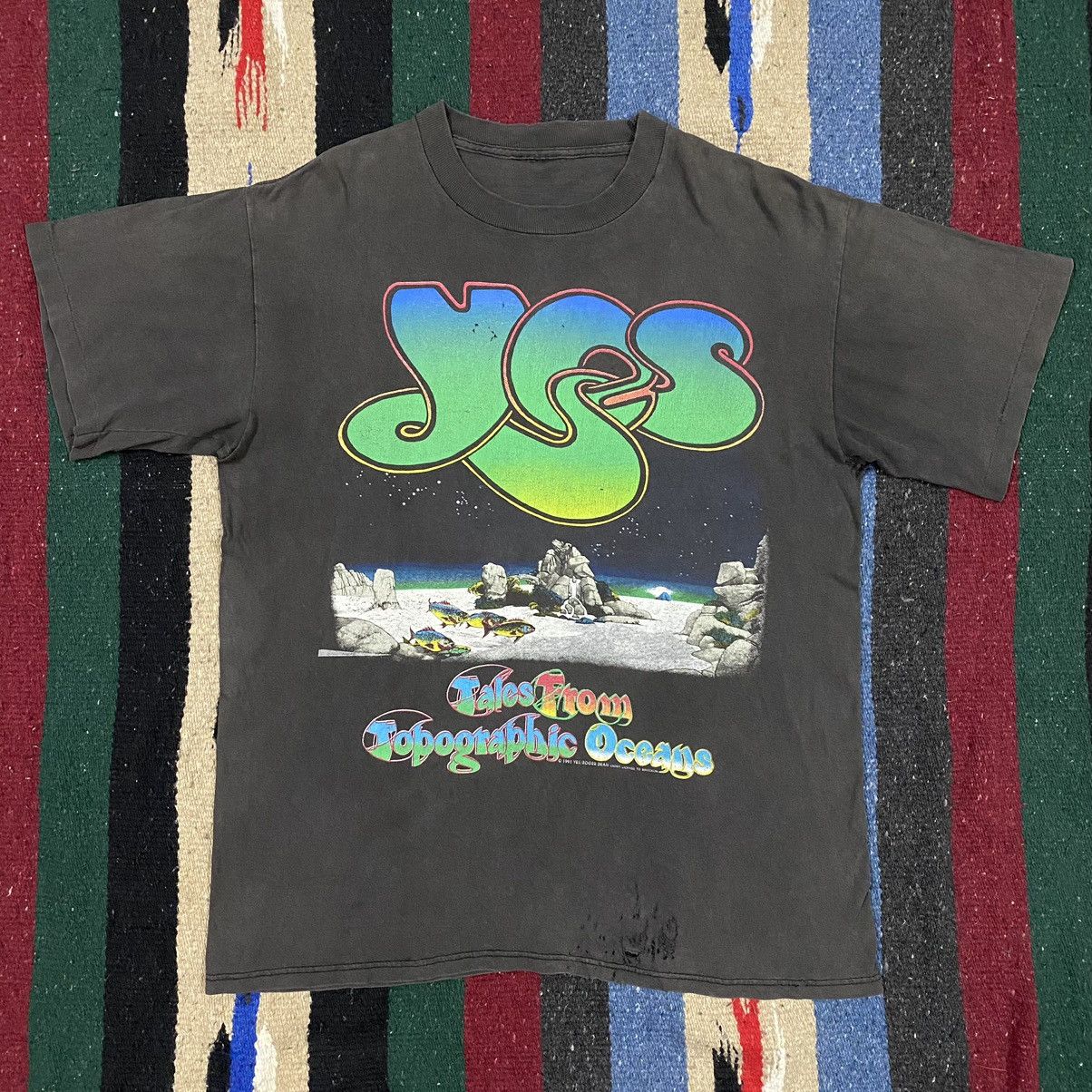 Band Tees × Tour Tee × Vintage VINTAGE 90S YES WORLD TOUR T-SHIRT | Grailed