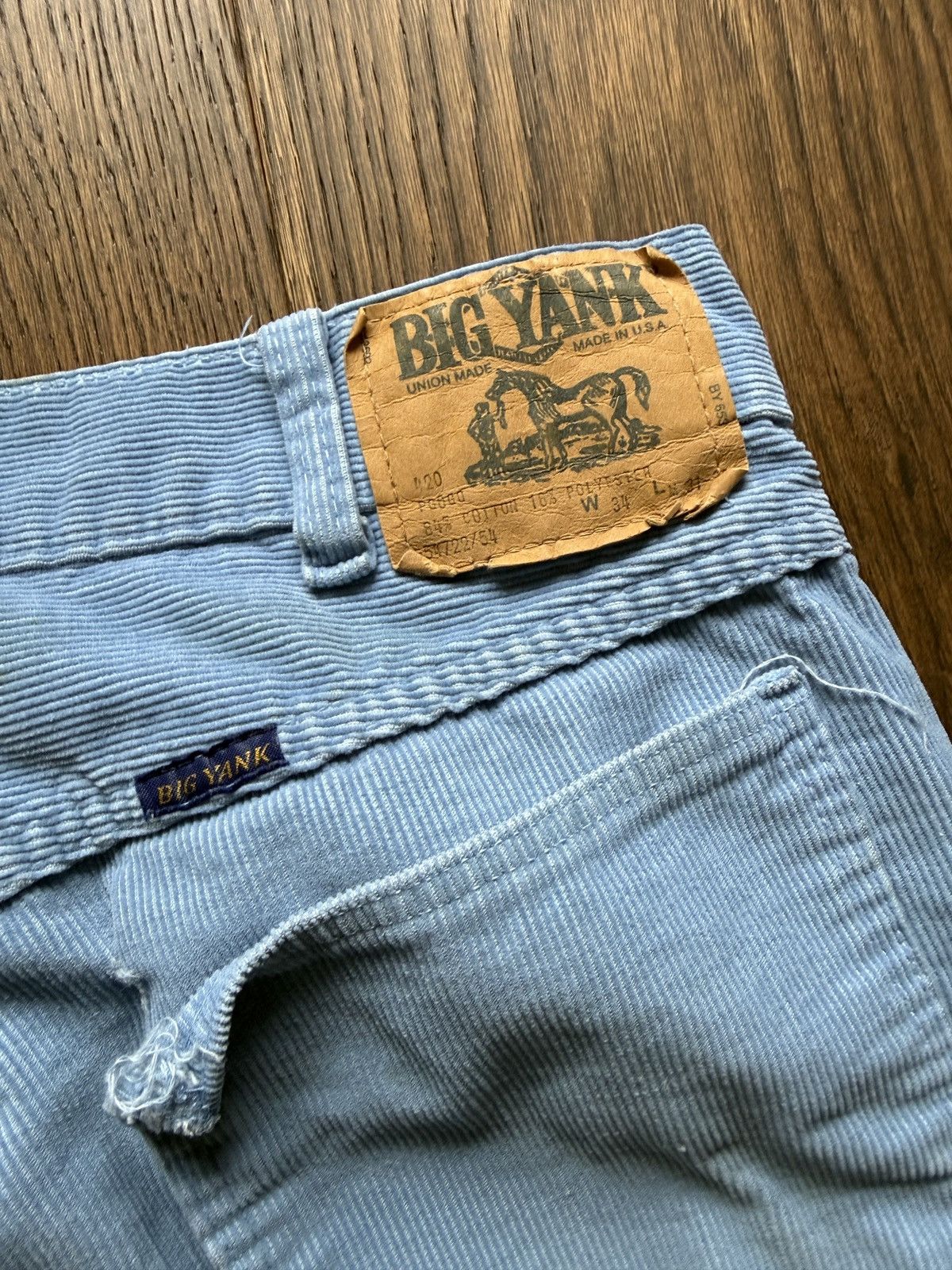 Vintage Vintage 70s Big Yank Corduroy Flared Bell Bottom Pants Size US 32 / EU 48 - 8 Thumbnail
