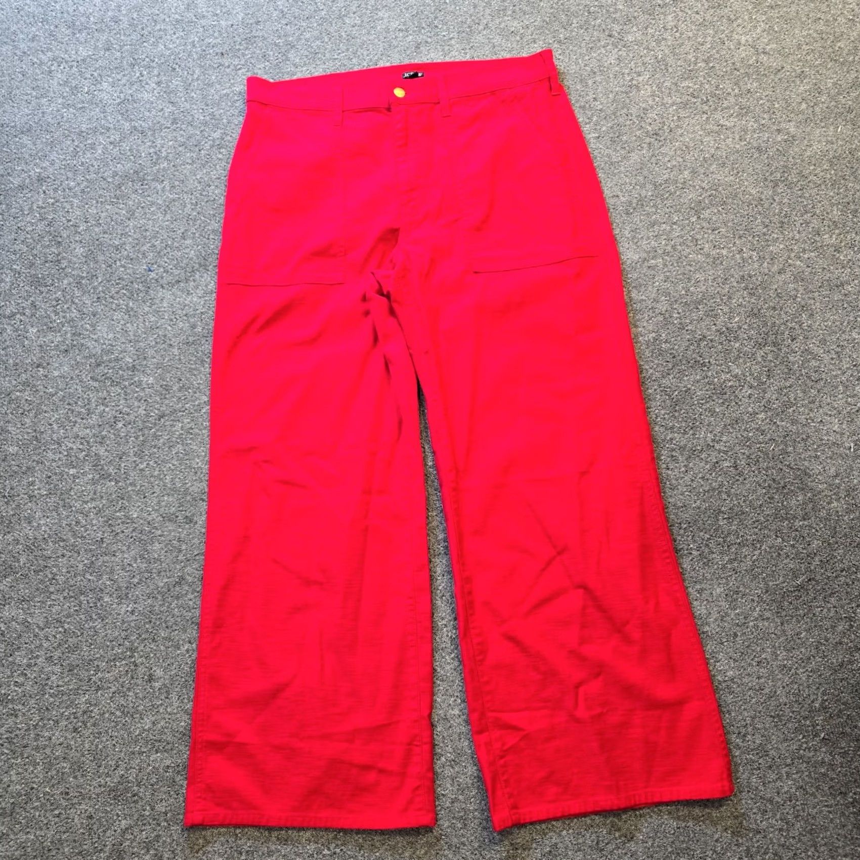 J.Crew J.CREW Jeans Womens Size 31 Red Wide-Leg Denim Pockets Casual Classic Preppy Shirt? Size 24" / US 00 / IT 34 - 2 Thumbnail