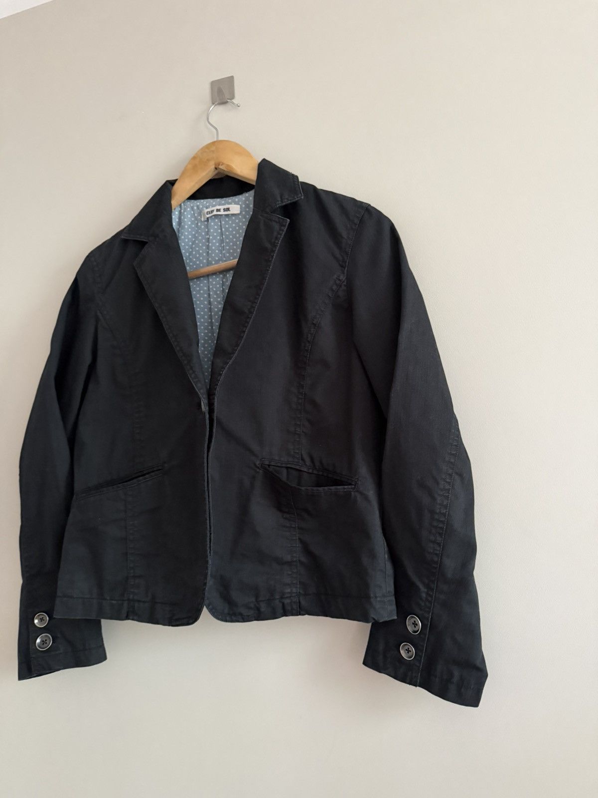 Japanese Brand Vintage Clef de Sol Cropped Black Blazer Size S / US 4 / IT 40 - 4 Thumbnail