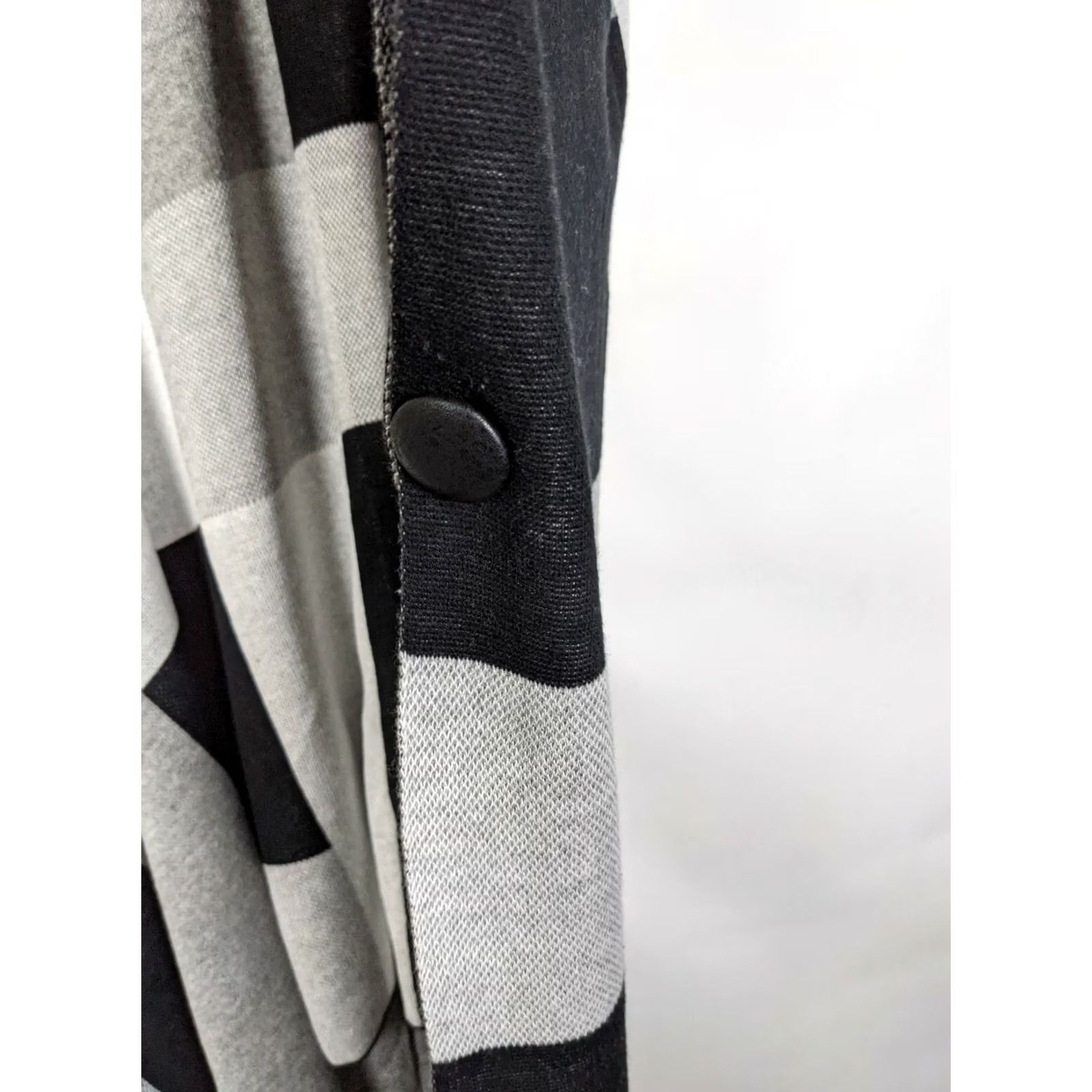 Vintage Joseph A Cardigan Womens Open Front Grey One Size Knit Geometric V-Neck Kimono Sleeve Cotton/Acrylic New Size ONE SIZE - 8 Thumbnail