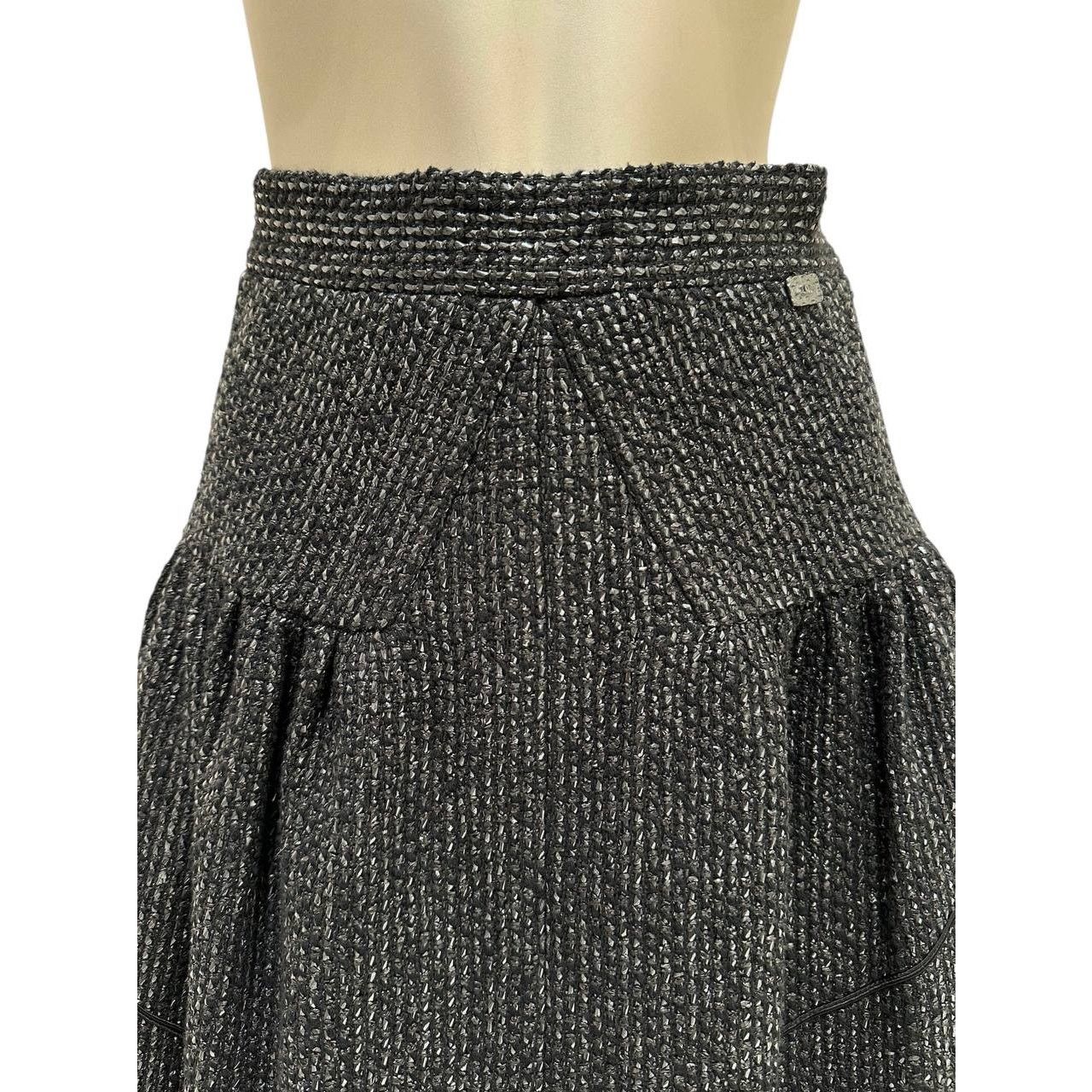 Chanel CHANEL 2014 Black Tweed Mid-Length Skirt - Size 36FR Size 26" / US 2 / IT 38 - 6 Thumbnail