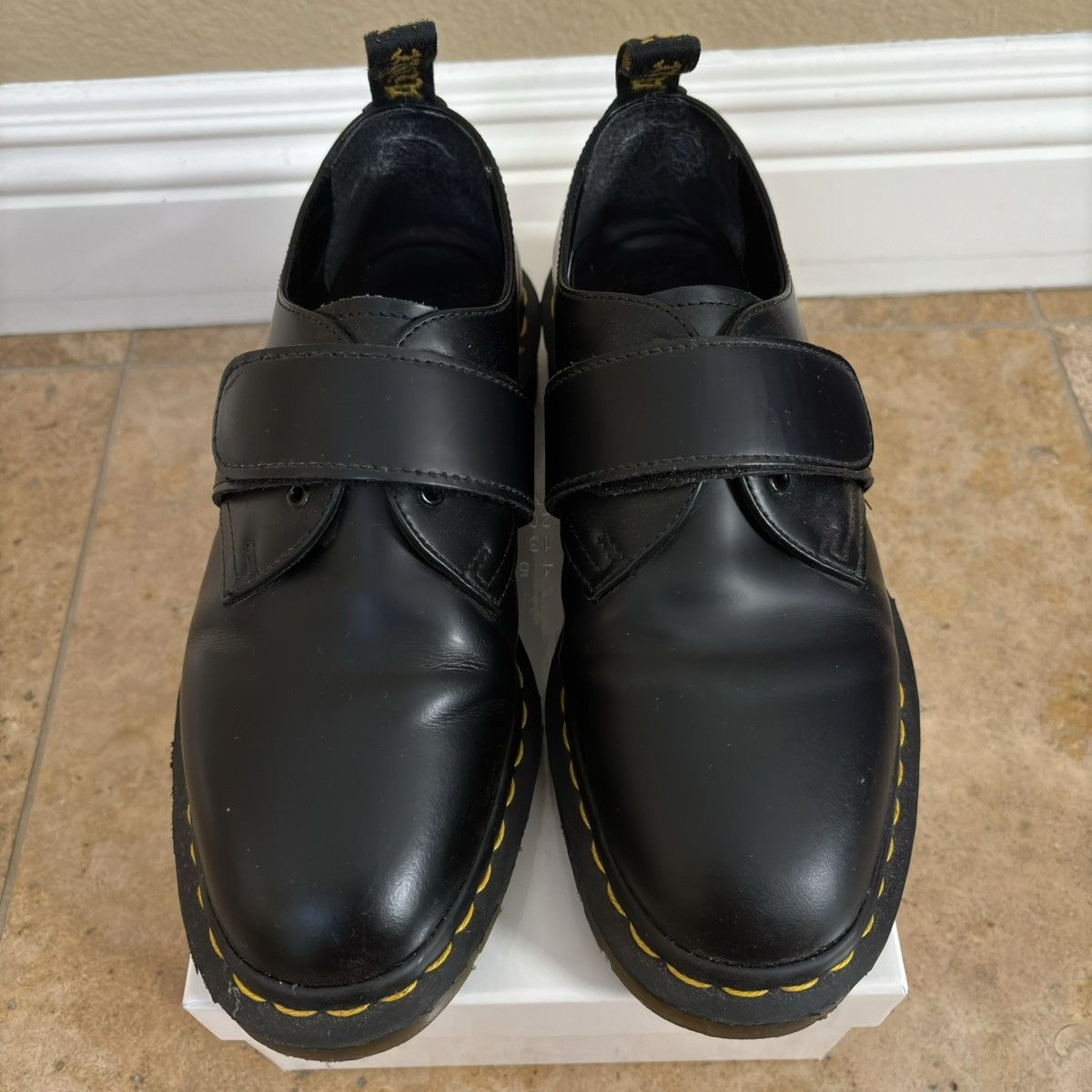 Dr. Martens × Engineered Garments 1461 derby oxford Smith leather Japan 3 eye slip on velcro Size US 6 / IT 36 - 2 Thumbnail