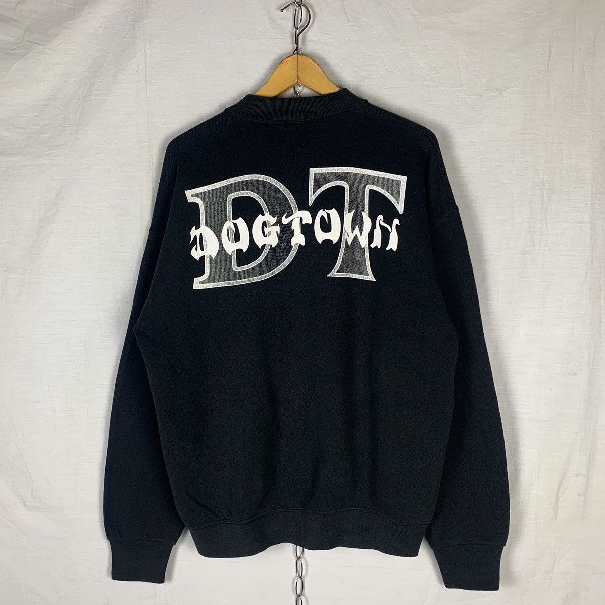 image of Shortys Skateboards x Vintage Dogtown Skateboards Sweatshirt Crewneck in Black, Men's (Size Large)