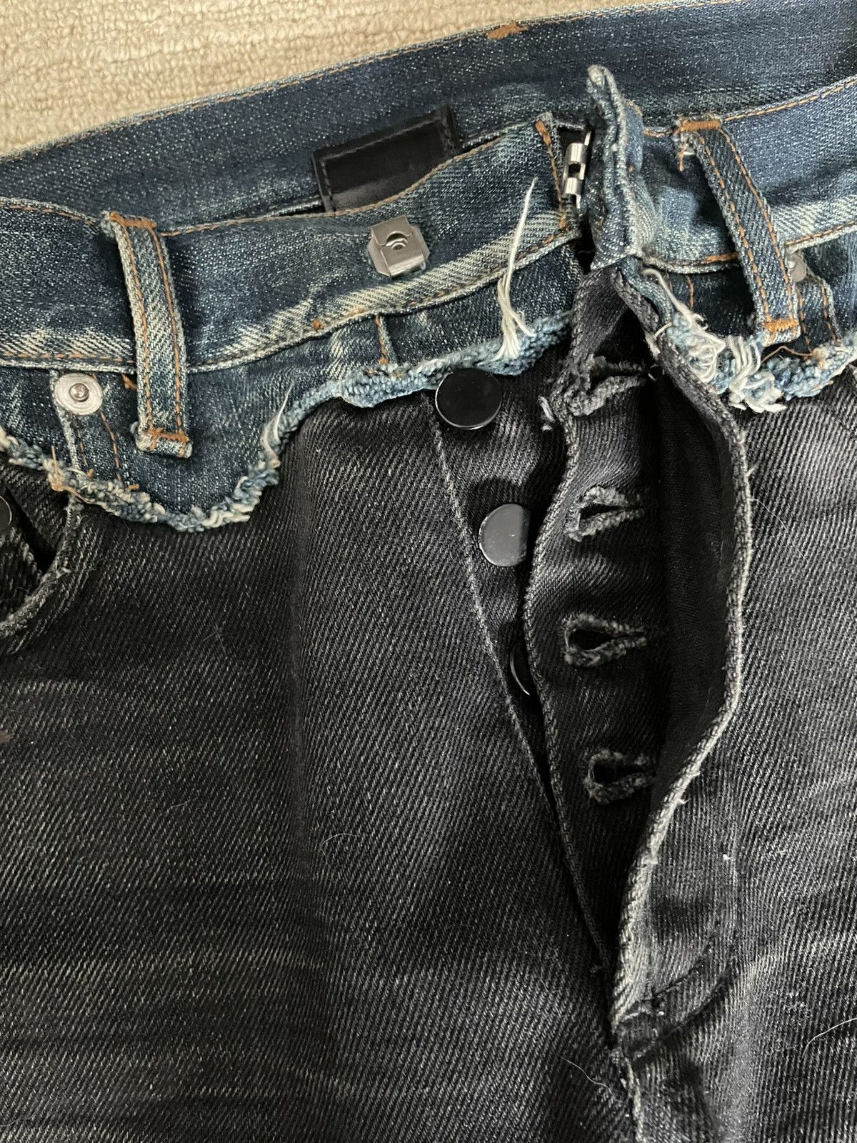 Dior × Hedi Slimane Dior cummerbund denim jeans Size US 27 - 4 Thumbnail