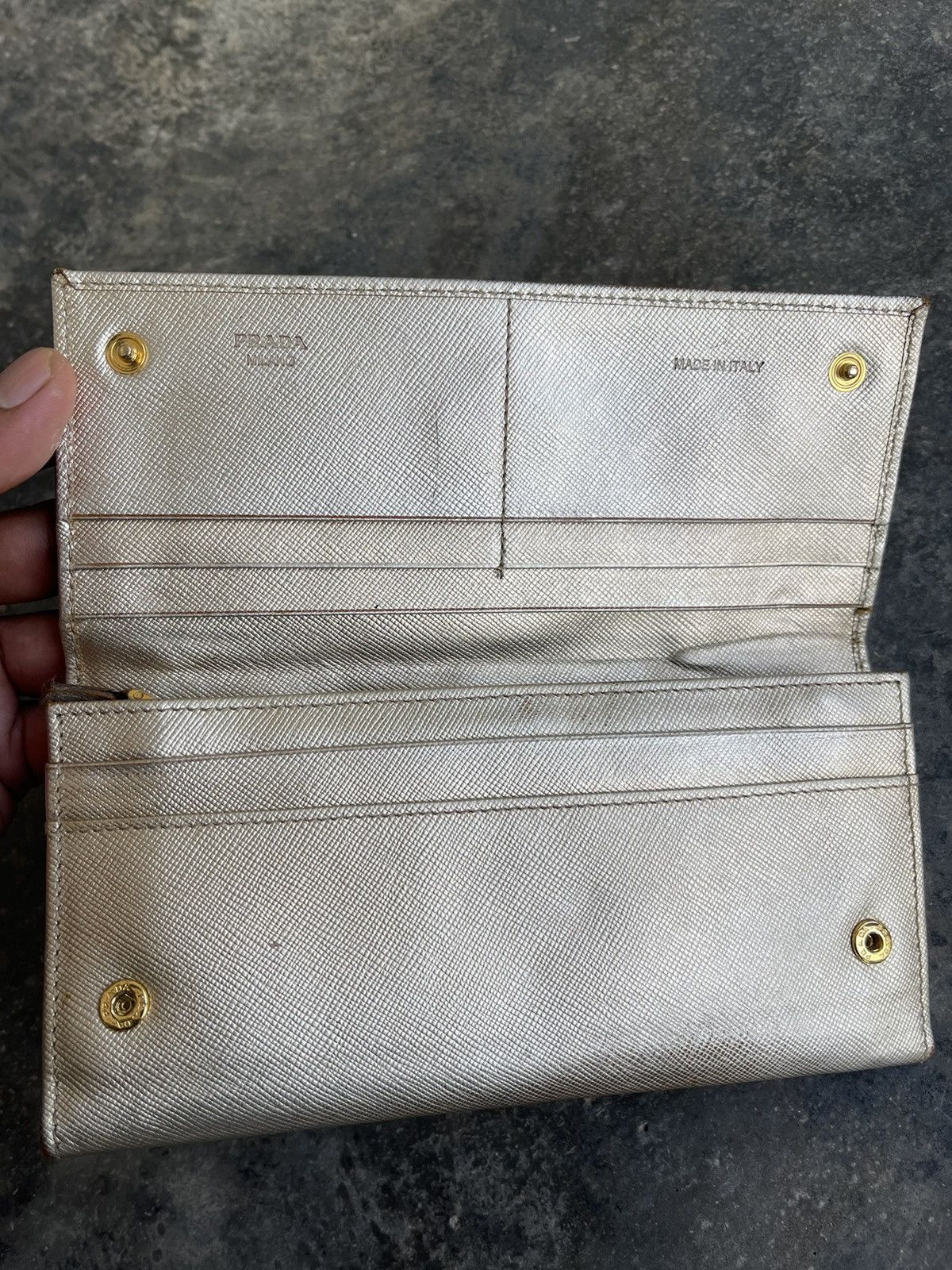Prada × Vintage Prada multi slot long wallet Size ONE SIZE - 7 Thumbnail