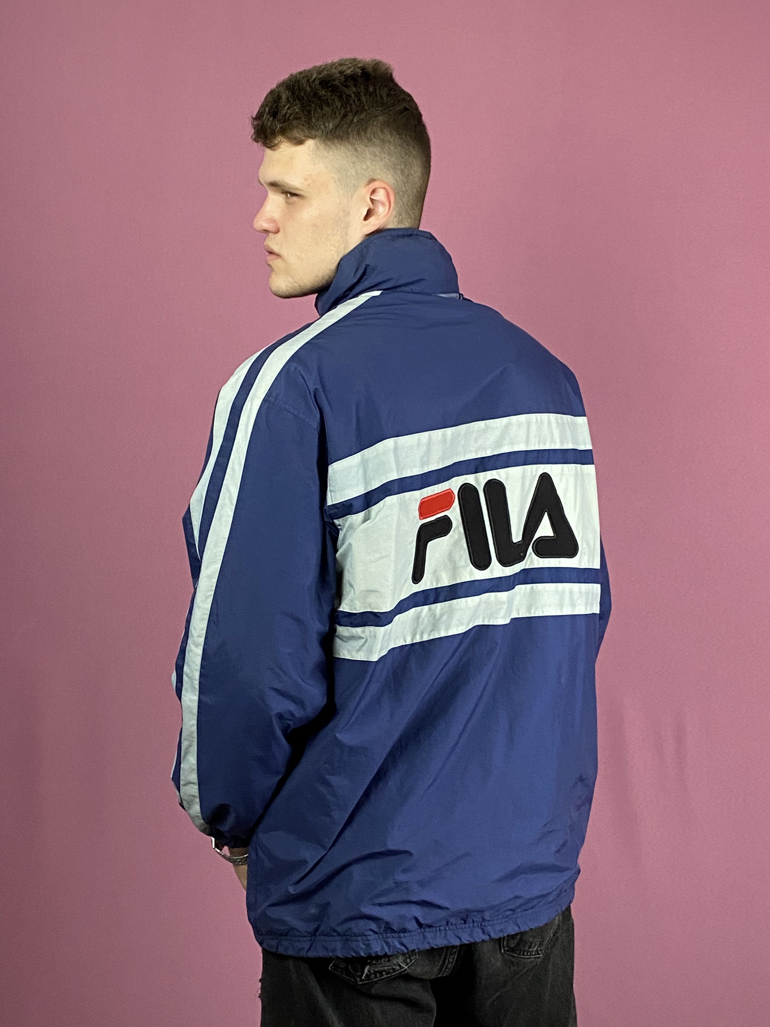 Fila × Vintage Fila Big Logo Vintage Men's Windbreaker Jacket - M Size US M / EU 48-50 / 2 - 3 Thumbnail