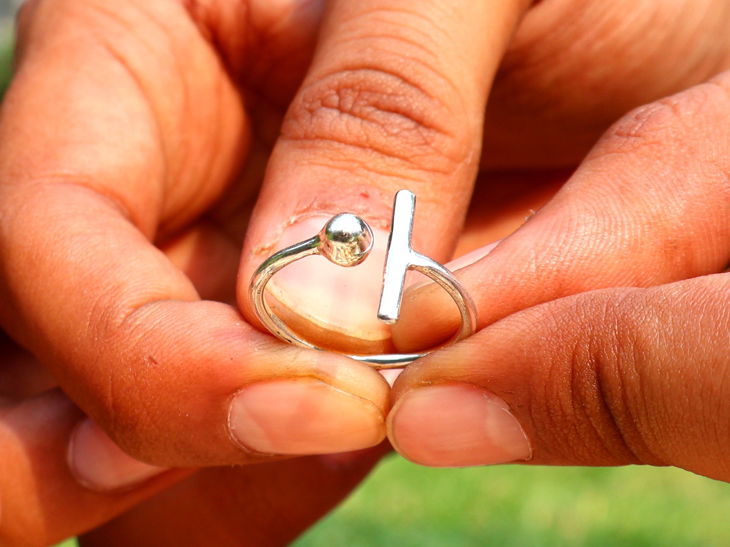 Handmade Ball Ring, Bar Ring, 925 Sterling Silver Ring, Handmade Ring Size ONE SIZE - 5 Thumbnail