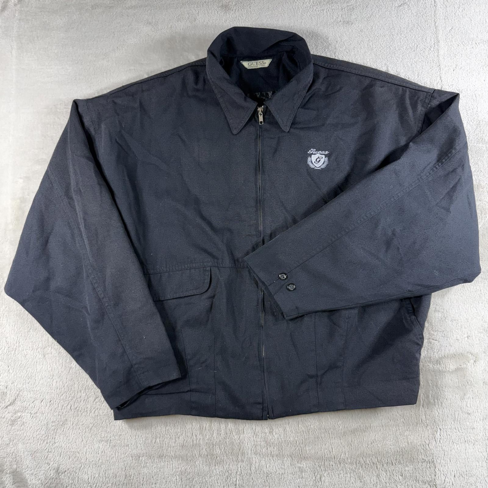 Guess Guess Jacket Women's XL Black Vintage Bomber Country Club Size US XL / EU 56 / 4 - 3 Thumbnail