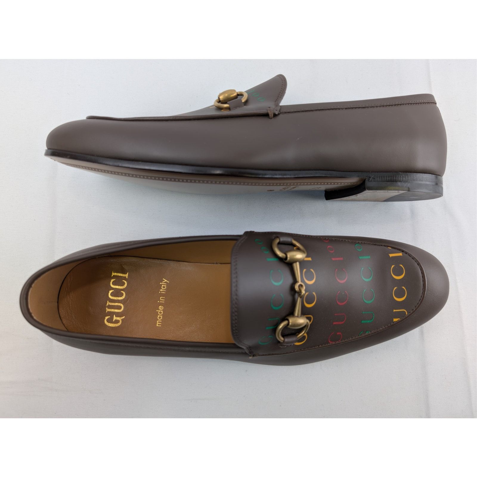 Gucci o1rshd1 Leather Jordaan Horsebit Loafers Boots in Brown Size US 8 / EU 41 - 1 Thumbnail