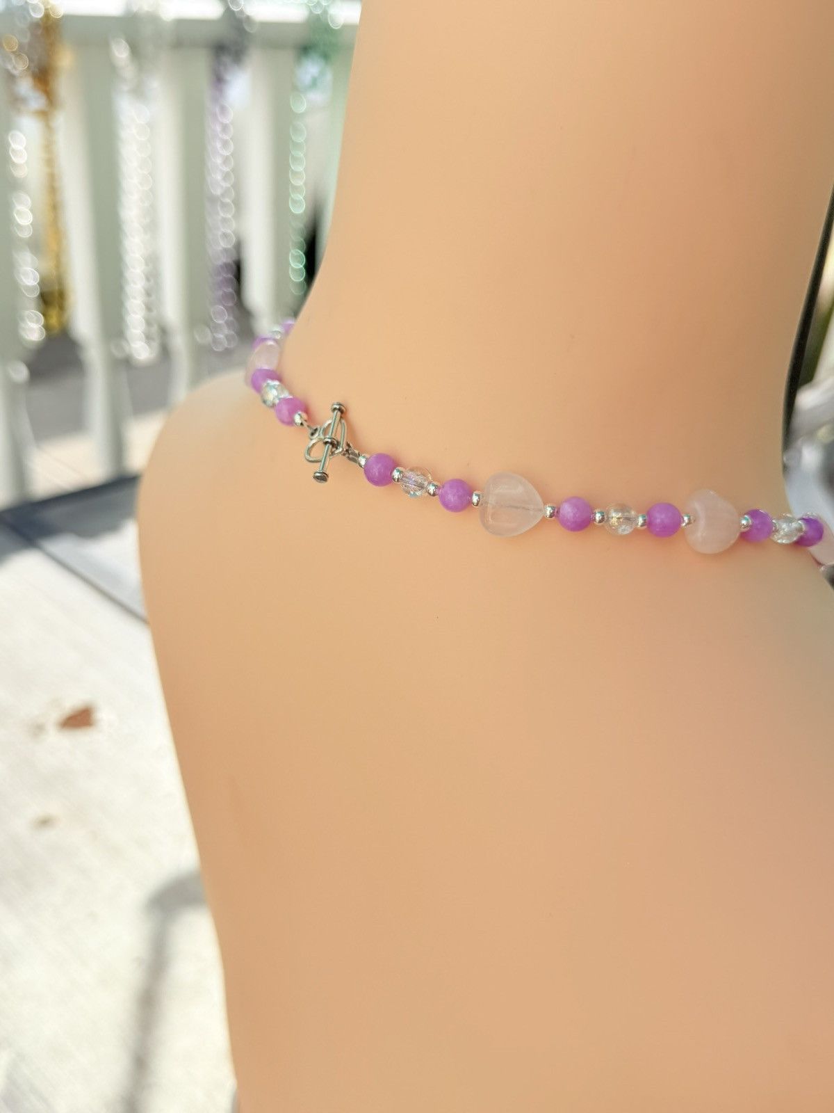Other Rose Quartz Stone Cat Pendant Handmade Beaded Necklace Size ONE SIZE - 6 Thumbnail