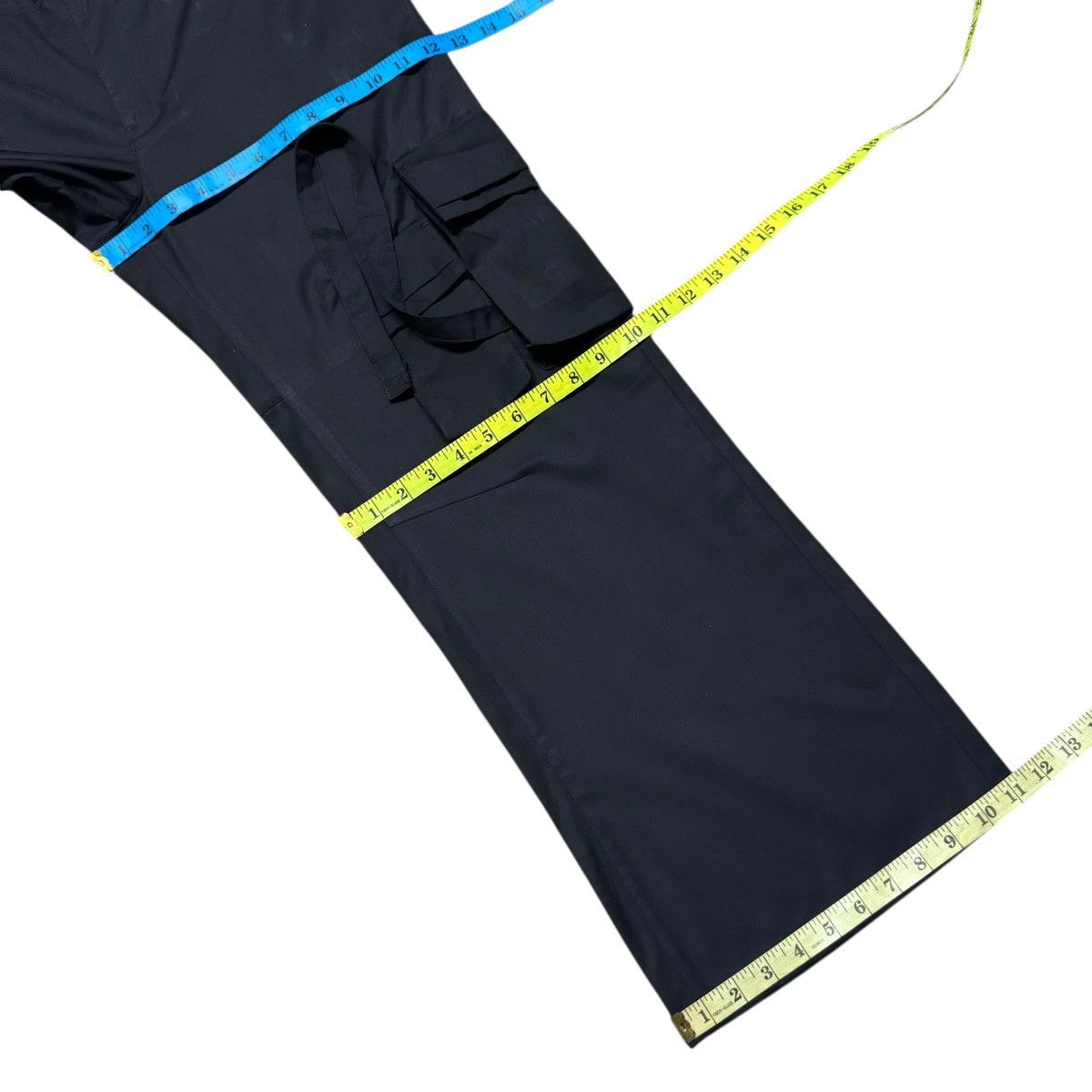 Tornado Mart Tornado Mart Rayon Black Utility Wide leg Cargo Pants Size US 34 / EU 50 - 19 Thumbnail