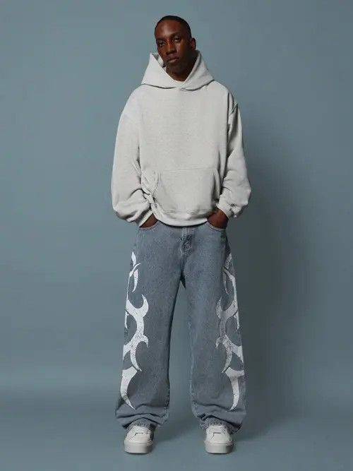 Japanese Brand × Vintage Loose Fit BioHazard Graphic Jeans Size US 34 / EU 50 - 4 Thumbnail