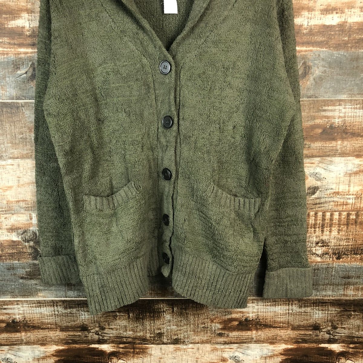 Vintage DL Gorge Green Cardigan Knitwear #C328 Size US L / EU 52-54 / 3 - 3 Thumbnail