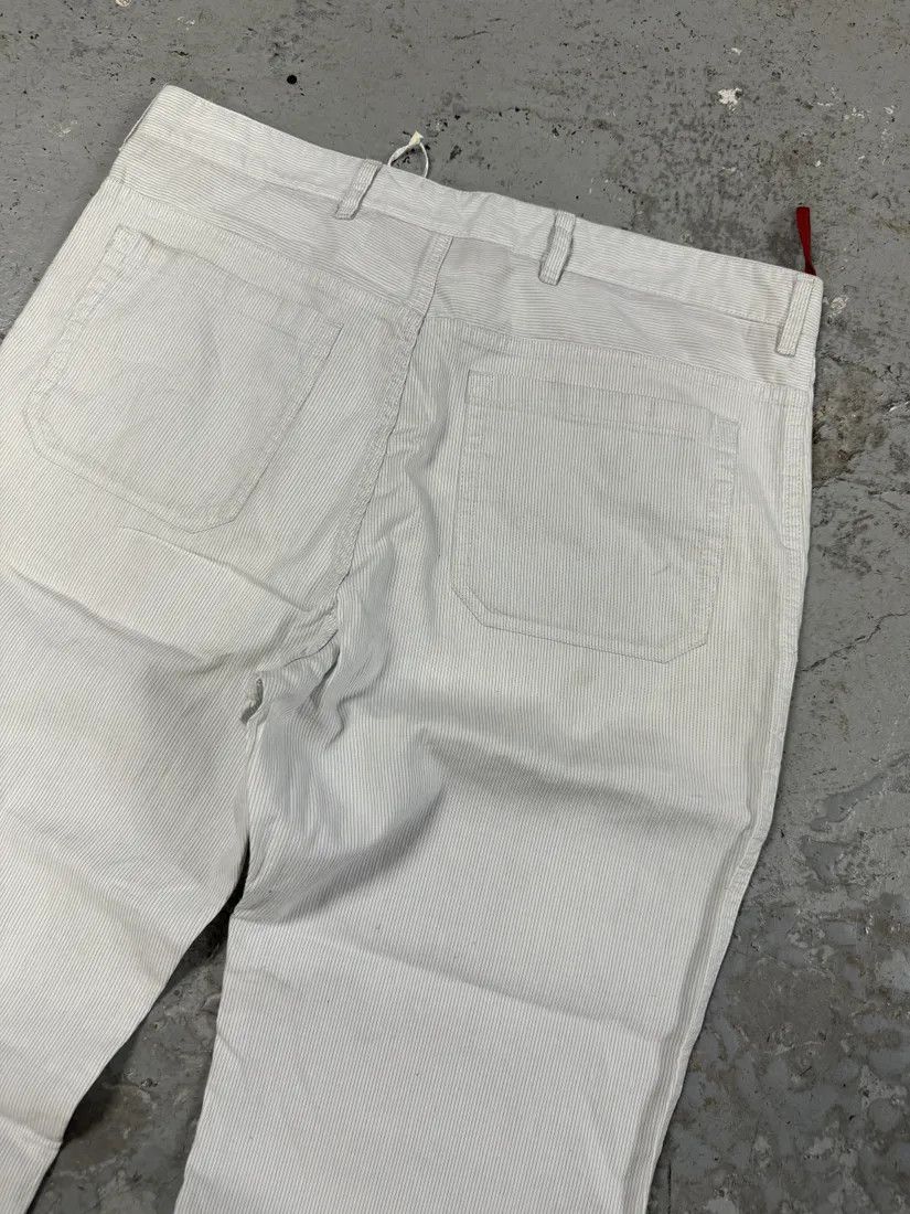 Designer × Prada × Vintage 2000s Prada Linea Rossa White Striped Pants Size US 32 / EU 48 - 6 Thumbnail