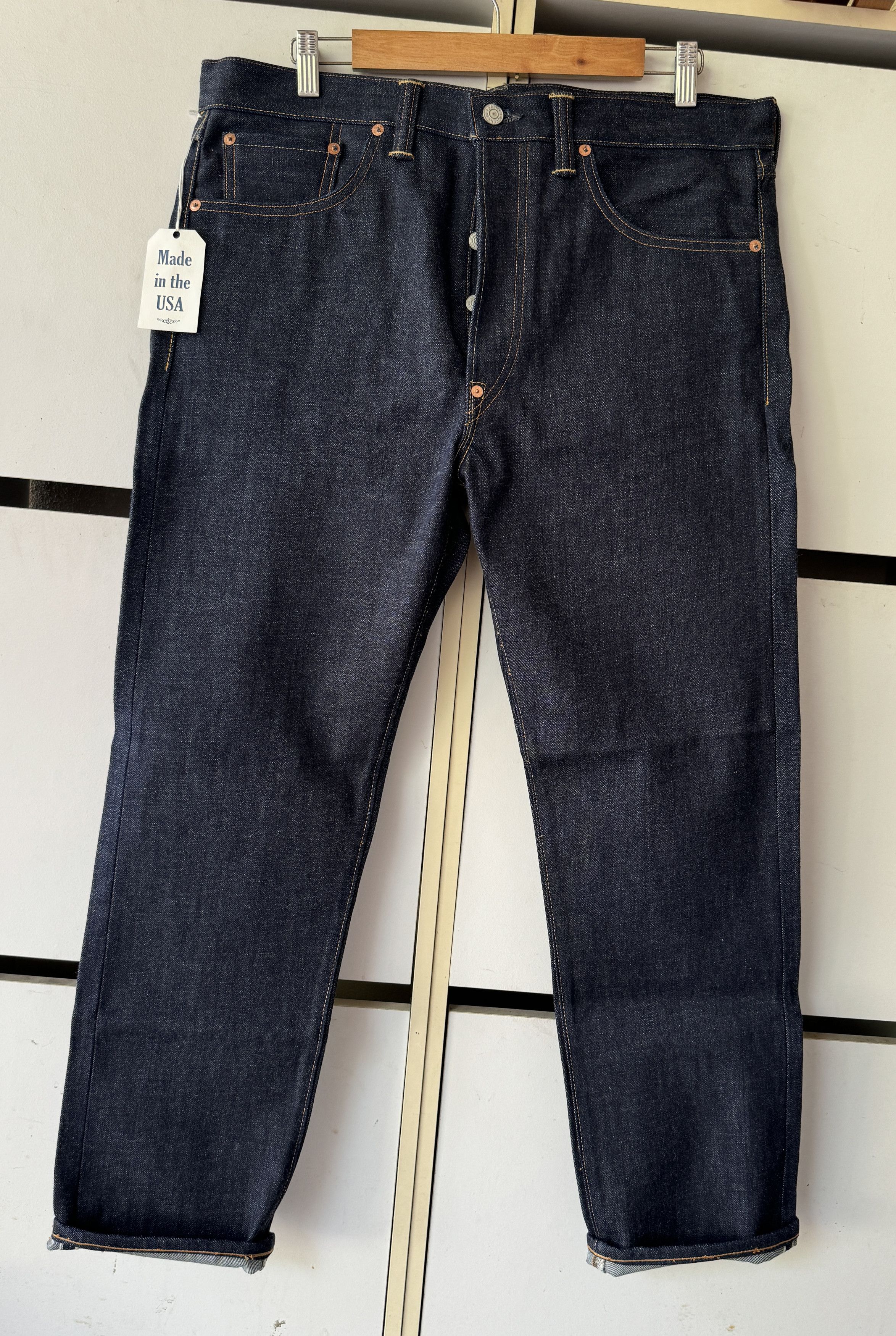 RRL Ralph Lauren × Ralph Lauren RRL DOUBLE RL TYPE 41 SELVEDGE JEANS ( W33) Size US 33 - 1 Thumbnail