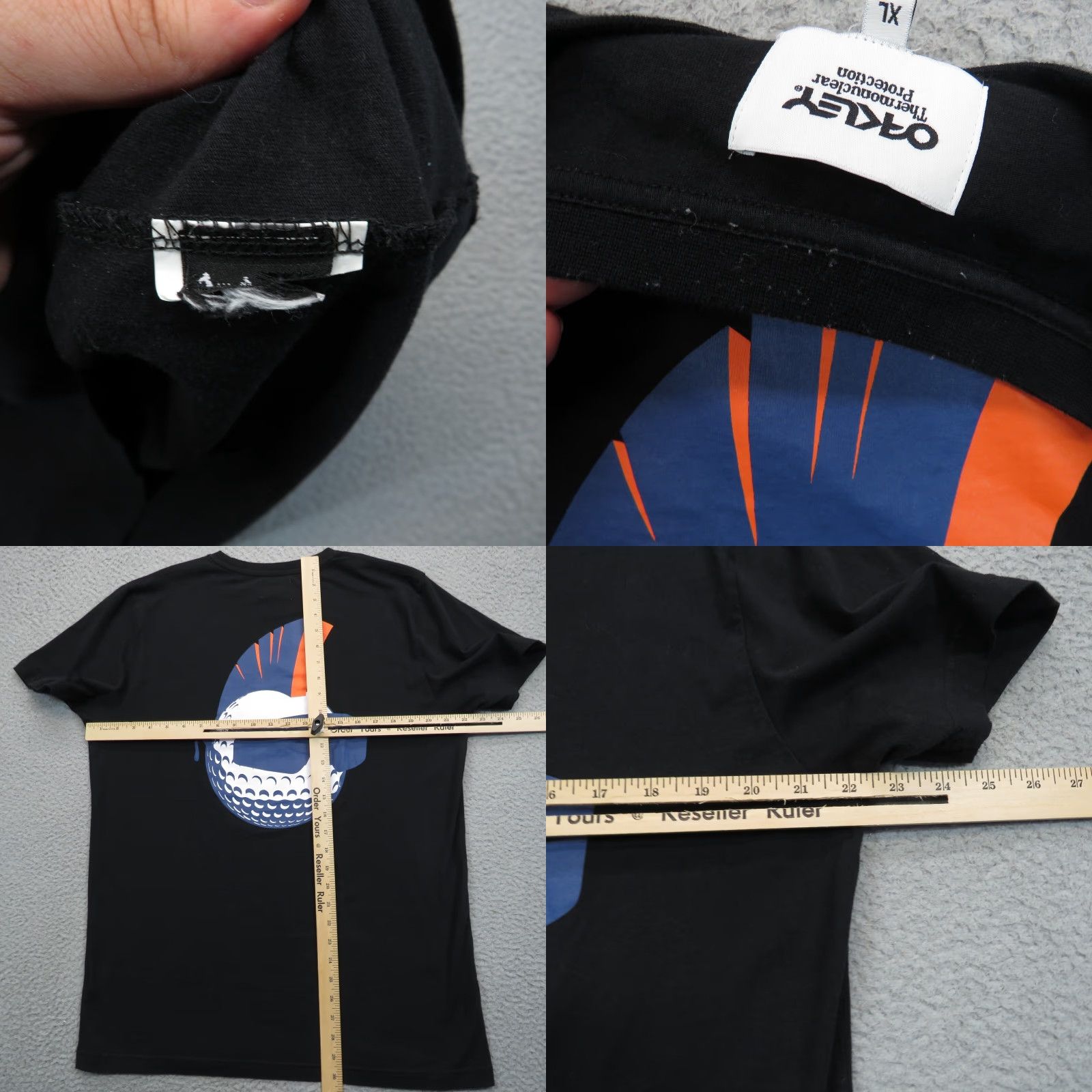 Oakley Oakley Shirt Mens XL Black Thermonuclear Protection Promo Graphic Tee Logo Size US XL / EU 56 / 4 - 8 Thumbnail