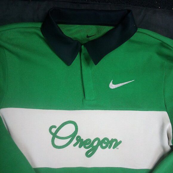 NCAA × Nike Nike Dri-Fit Oregon Ducks Script Spell Out Polo Shirt Size US L / EU 52-54 / 3 - 1 Thumbnail