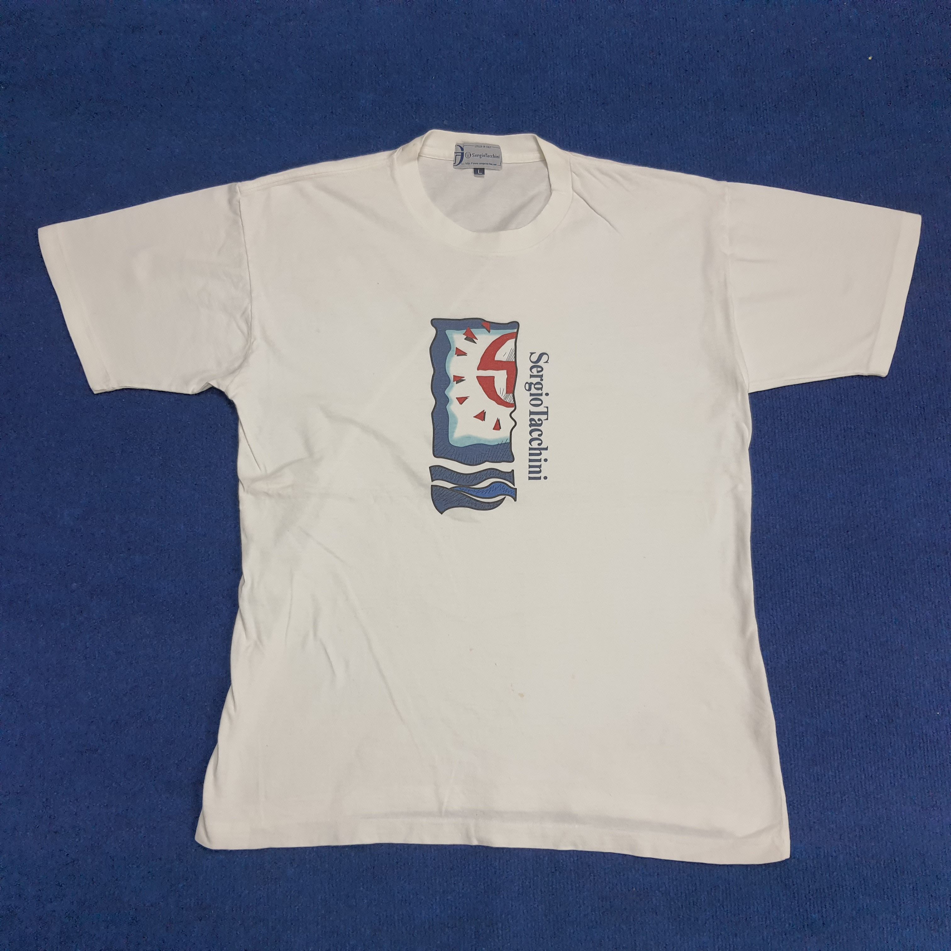 Designer × Sergio Tacchini × Vintage Vintage Sergio Tacchini T-shirt Size US L / EU 52-54 / 3 - 1 Thumbnail