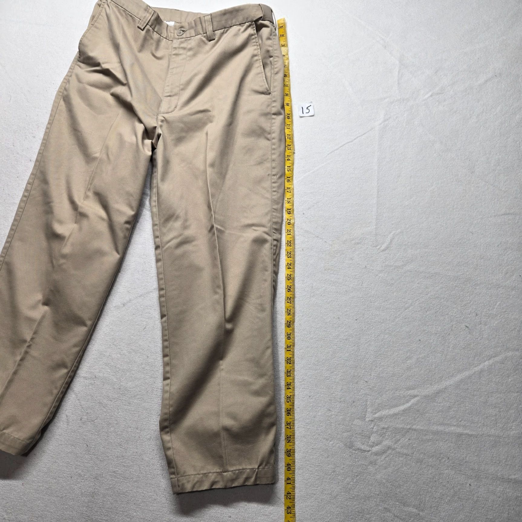 Vintage VINTAGE Puritan Pants Men 36x30 Chino Straight Regular Beige 36" Inseam 30" Cotton Polyester Easy Care Belt Loops Front Pleated Work Casual Size US 36 / EU 52 - 7 Thumbnail