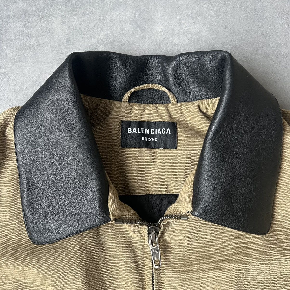 Balenciaga Balenciaga Leather Collar Workwear Jacket Size US M / EU 48-50 / 2 - 6 Thumbnail