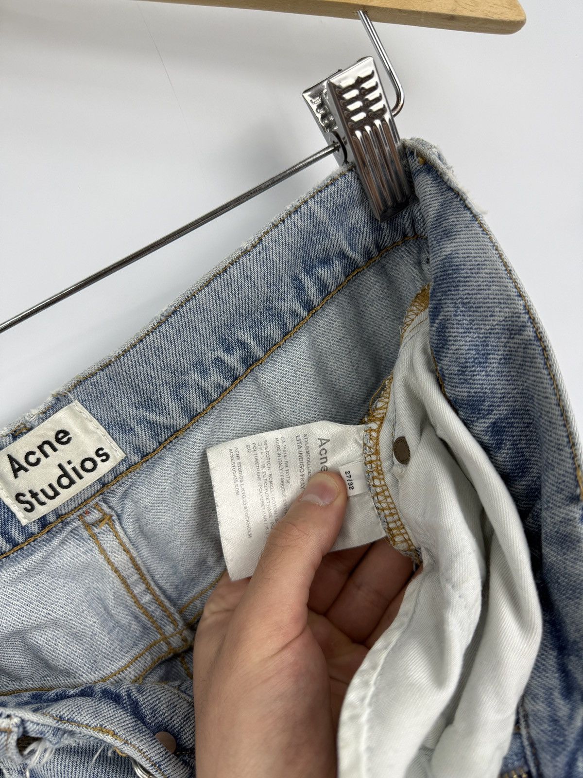 Acne Studios 🇺🇸 Acne Studios Width Flare Jeans Lita Indigo Fray Flared Size 27" / US 4 / IT 40 - 9 Thumbnail