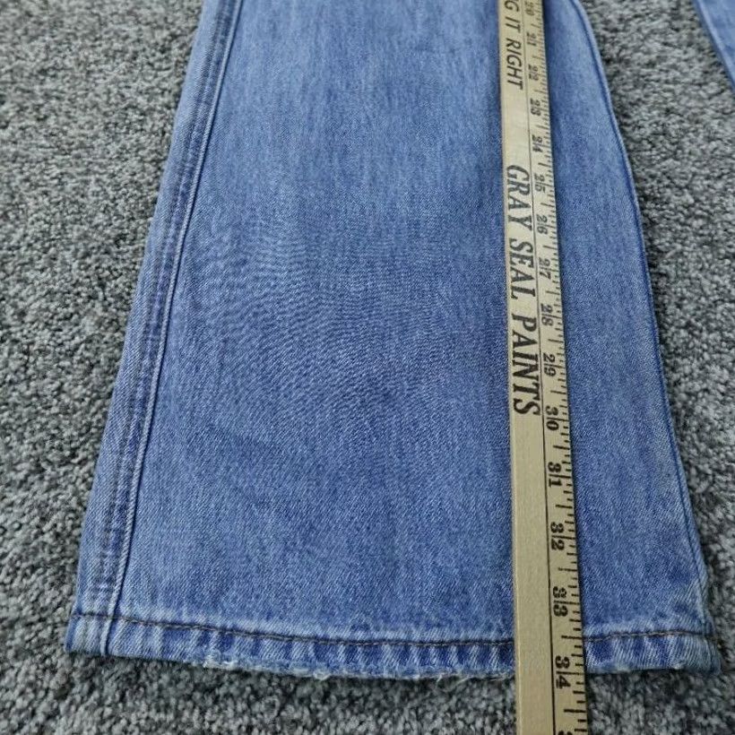 Vintage Flying Monkey Jeans Womens 26 Light Blue Denim Low Rise Flare Boho Faded Jeans Size 26" / US 2 / IT 38 - 3 Thumbnail