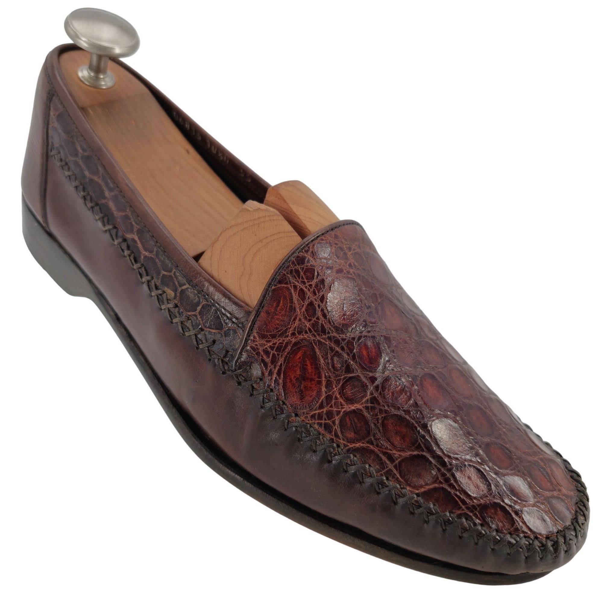 Bragano × Cole Haan Vintage Bragano Cole Haan Alligator Crocodile Caiman Italy Size US 10.5 / EU 43-44 - 1 Thumbnail